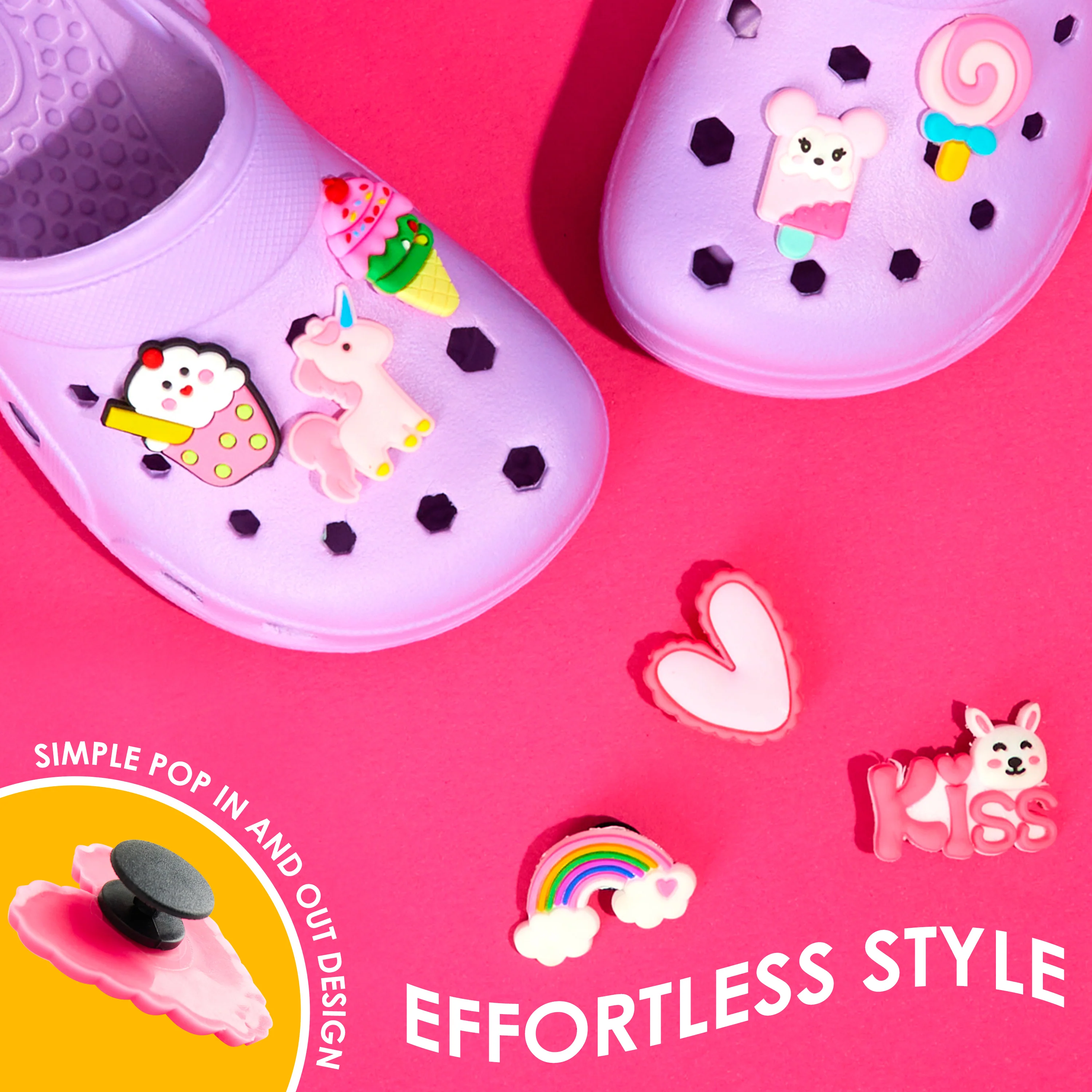 CityComfort Kids Clogs with Removable Charms, Beach Pool Shoes - Kids Gifts - Image 35