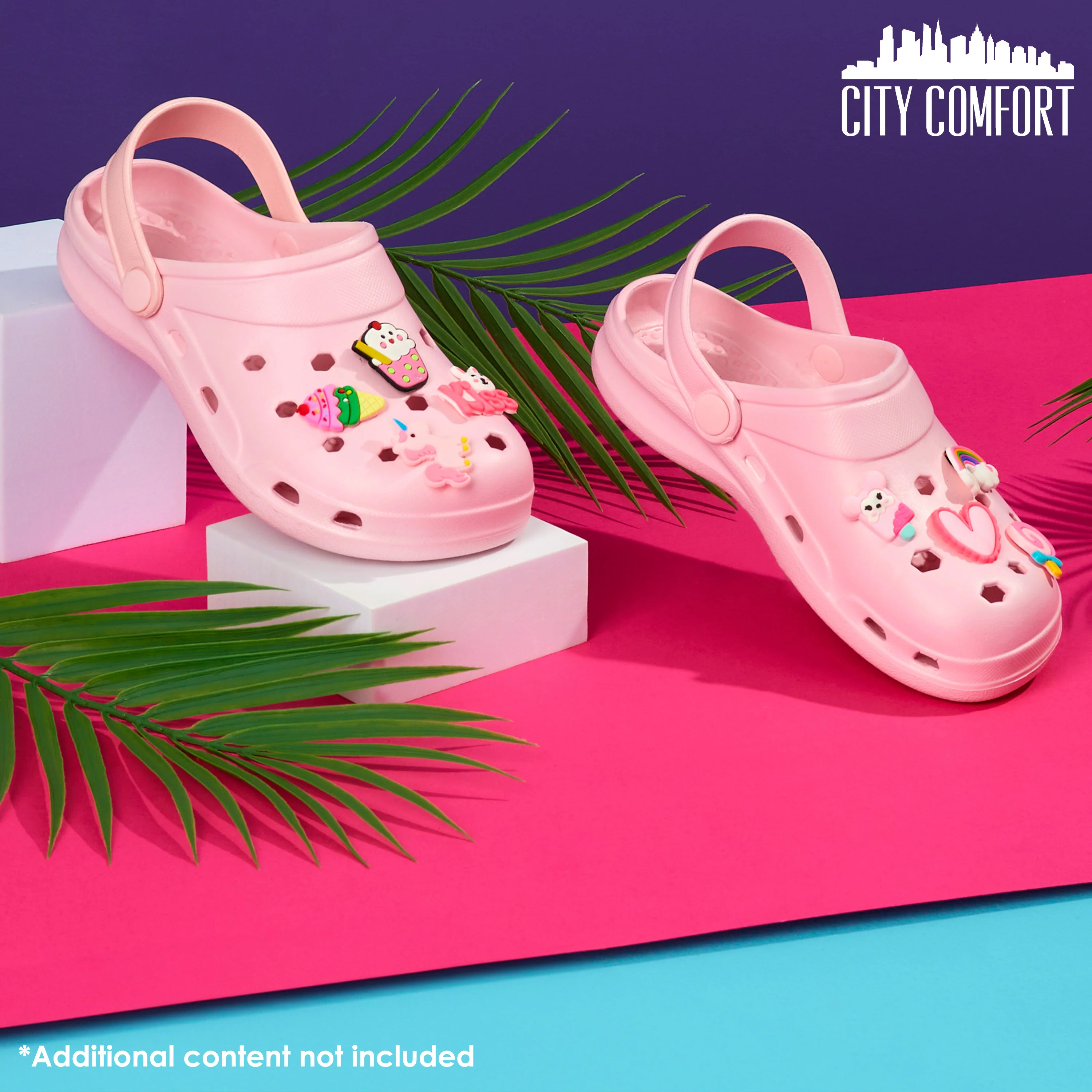 CityComfort Kids Clogs with Removable Charms, Beach Pool Shoes - Kids Gifts - Image 39