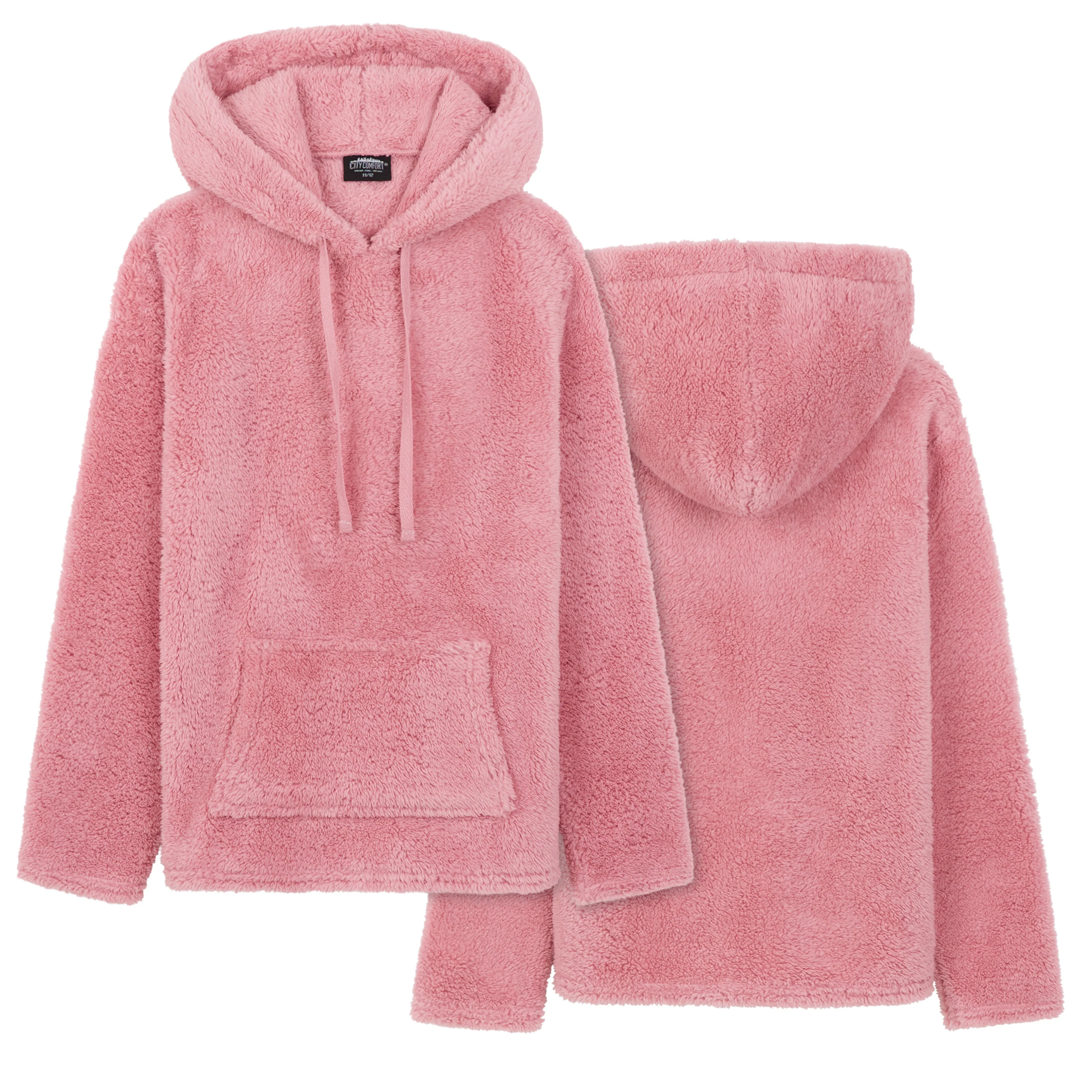 CityComfort Girls Fleece Hoodie, Soft Fluffy Hooded Pullover - Gifts for Kids - Image 20
