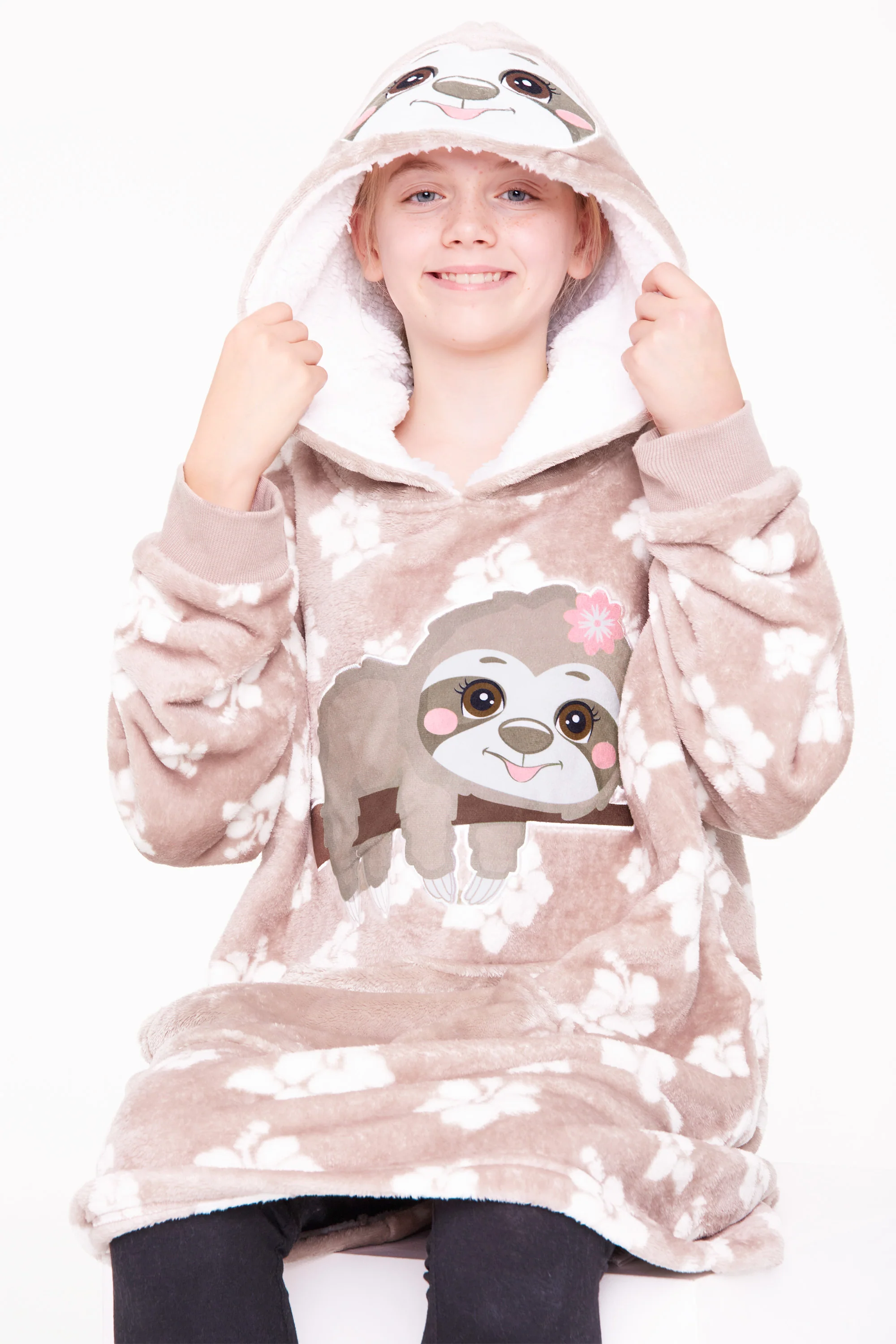 CityComfort Girls Oversized Blanket Hoodie Kids Fleece Fluffy Hoodies - Image 3