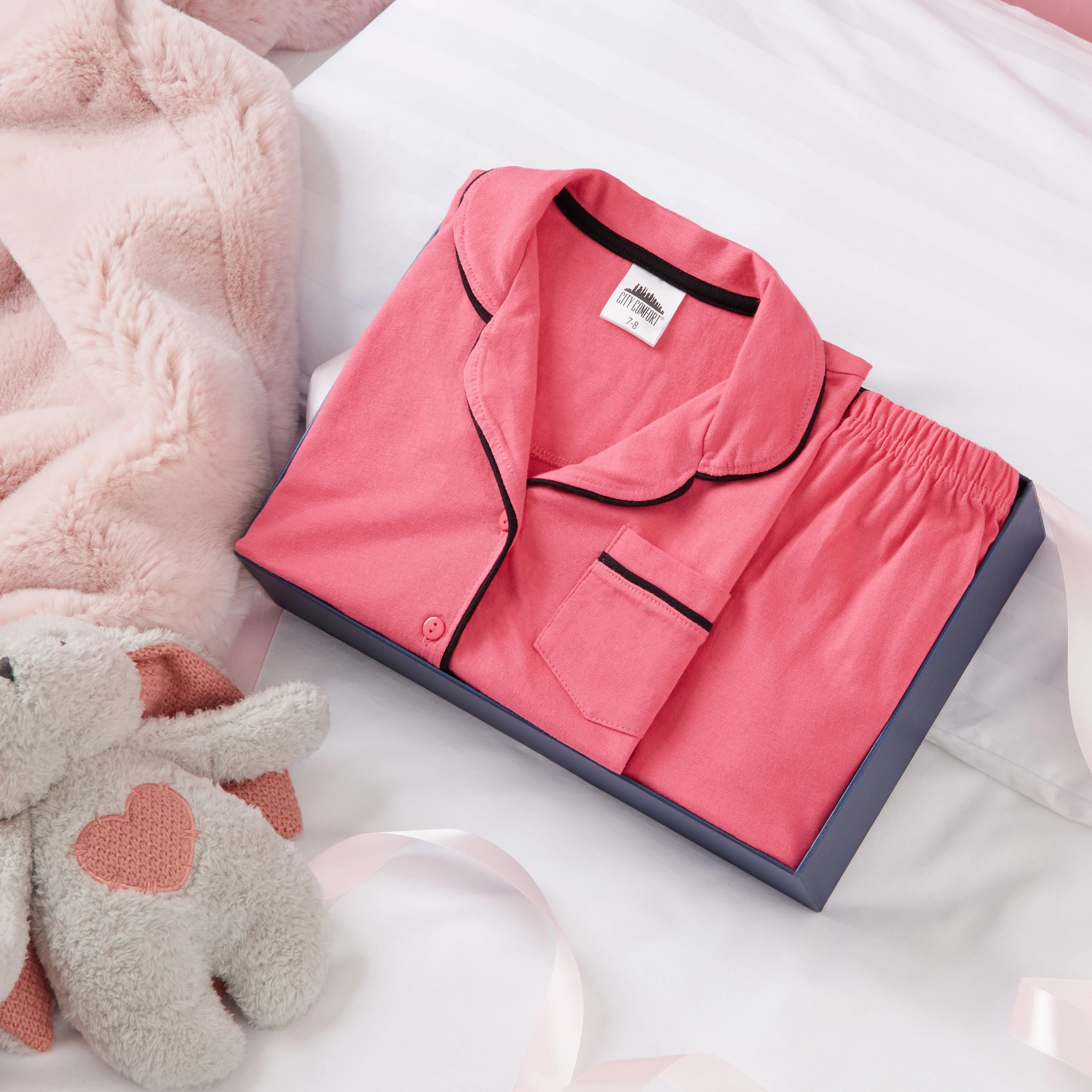 CityComfort Girls Pyjamas Summer Nightwear Sets Button Down Short Pyjamas for Kids - Image 3