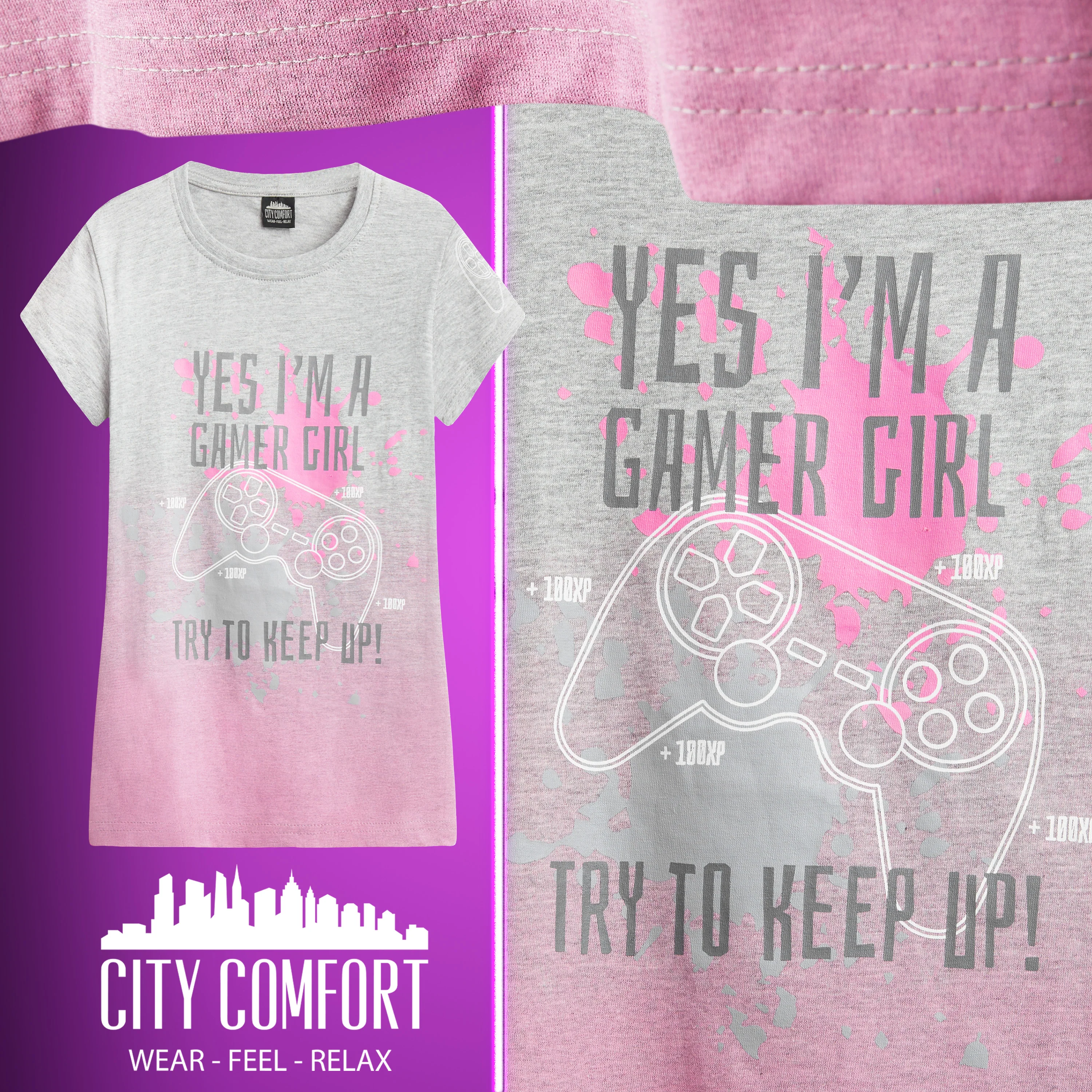 CityComfort Girls T Shirts, Gamer Girl T-Shirt 7-15 Years Gaming Merchandise - Image 5