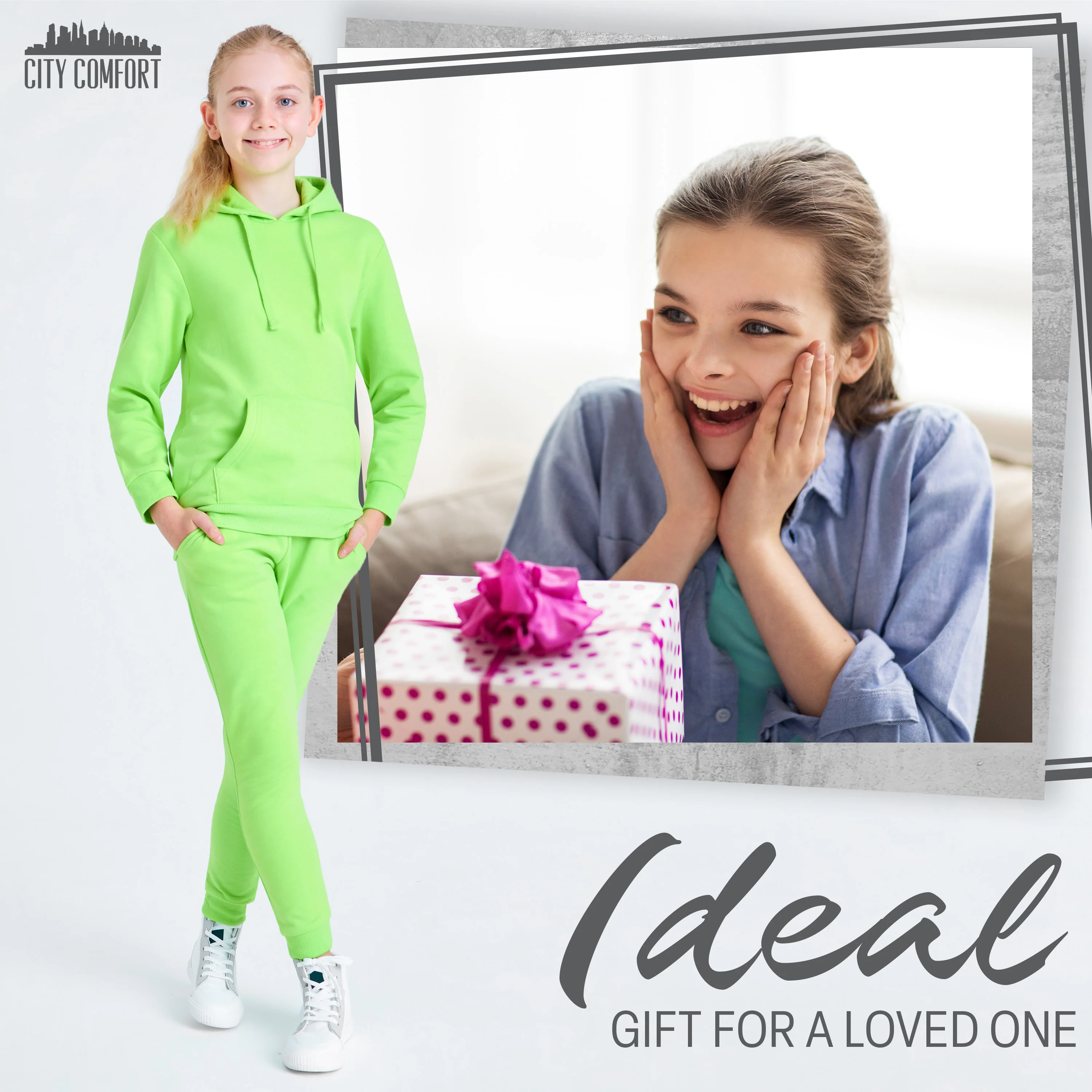 CityComfort Girls Tracksuit Set 2 Piece Jogging Bottoms and Hoodie Loungewear - Image 16