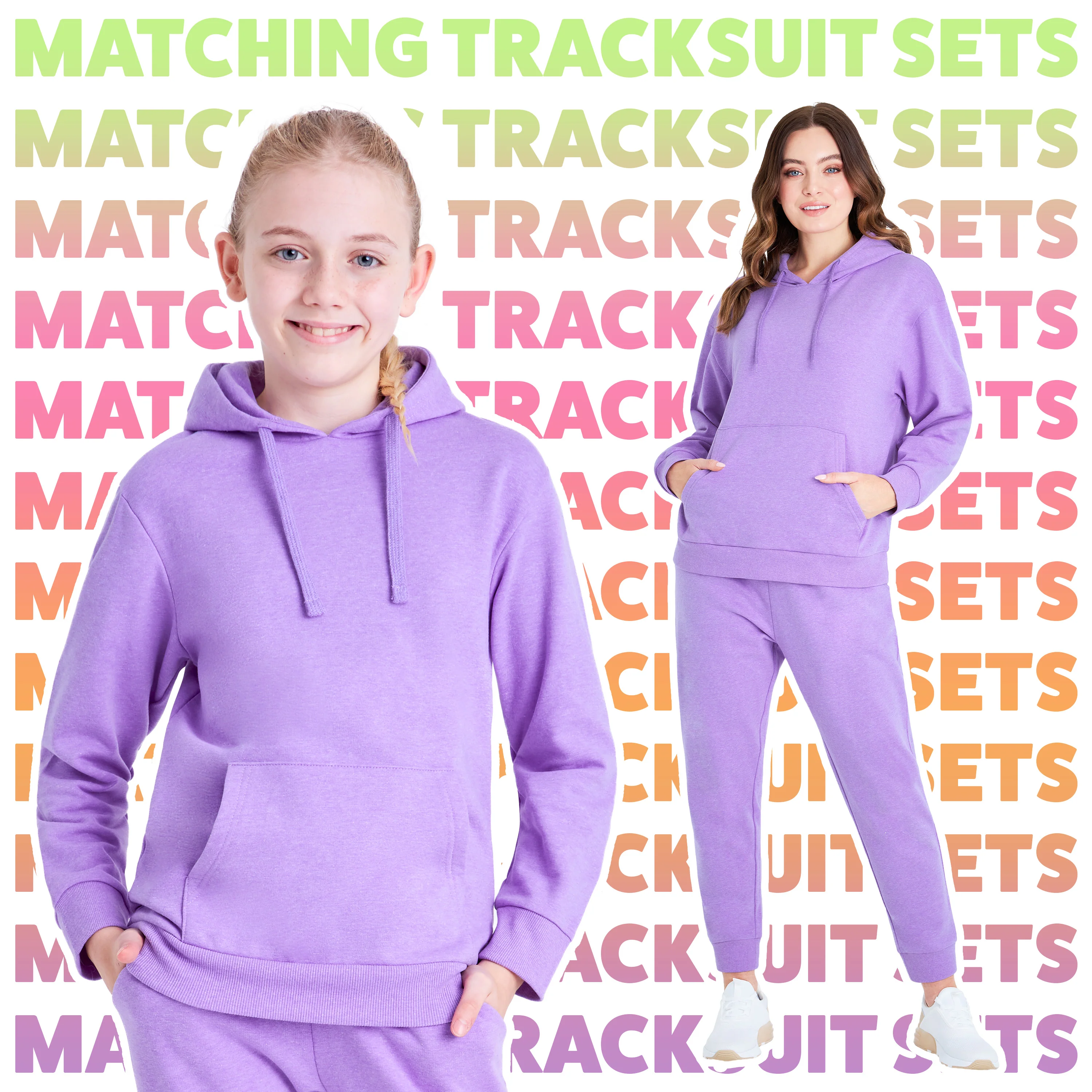 CityComfort Girls Tracksuit Set 2 Piece Jogging Bottoms and Hoodie Loungewear - Image 23