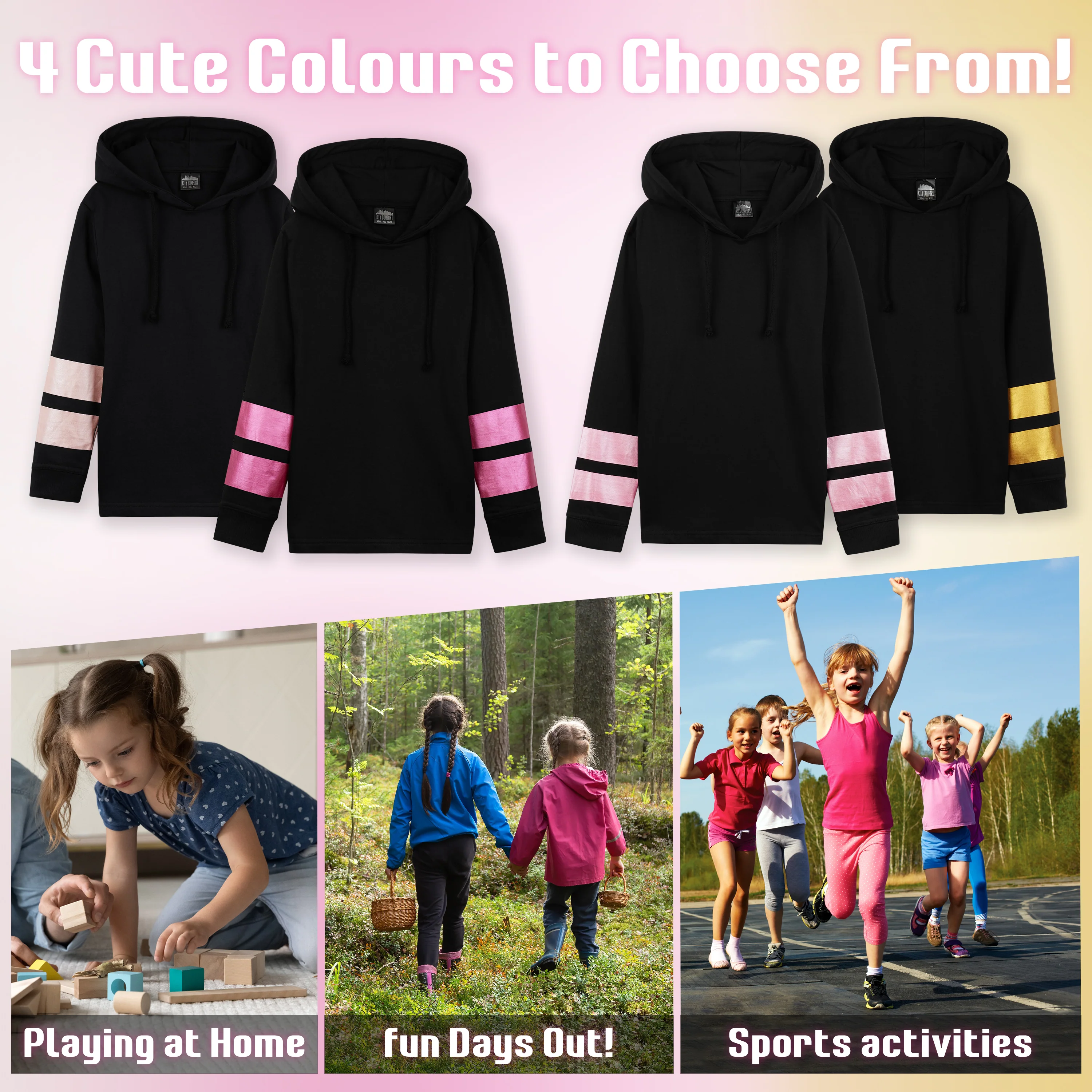 CityComfort Girls Tracksuit Set - Gold -Tracksuit for Girls - Image 5