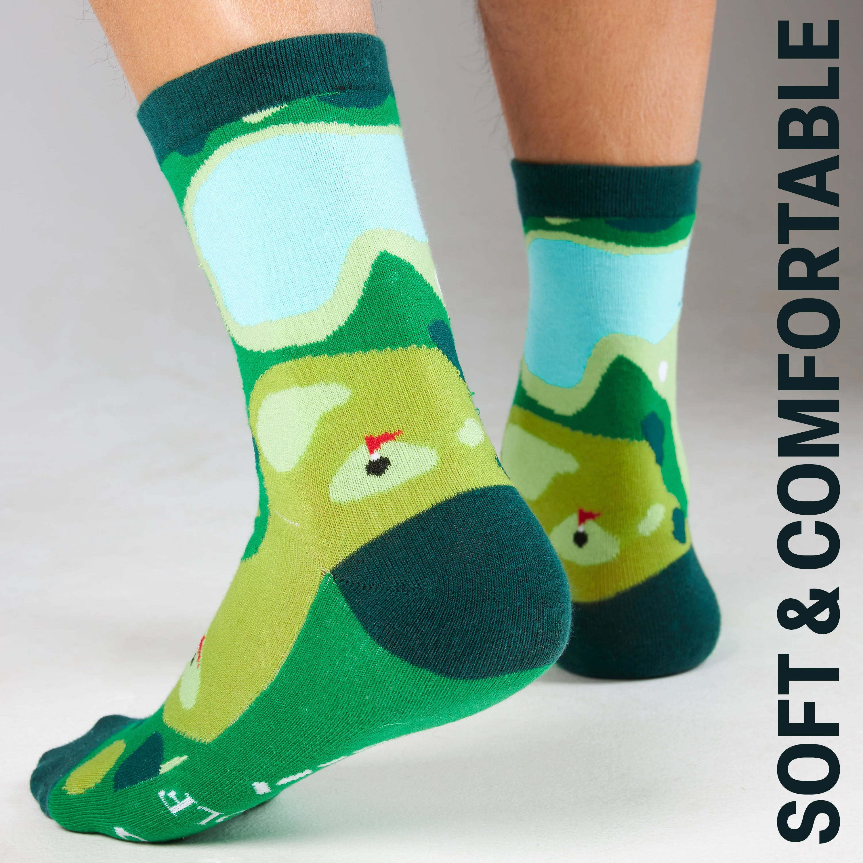 CityComfort Golf Gift Set Men Novelty Socks with Club & Ball Keyring - Gifts for Dad Grandpa Secret Santa - Golf Accessories for Men - Image 2