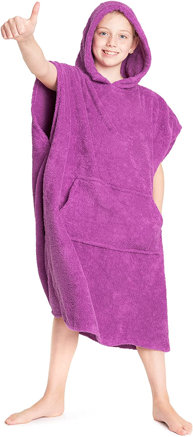 CityComfort Kids Hooded Towel Poncho, Absorbent Cotton Changing Robe for Beach - Image 12
