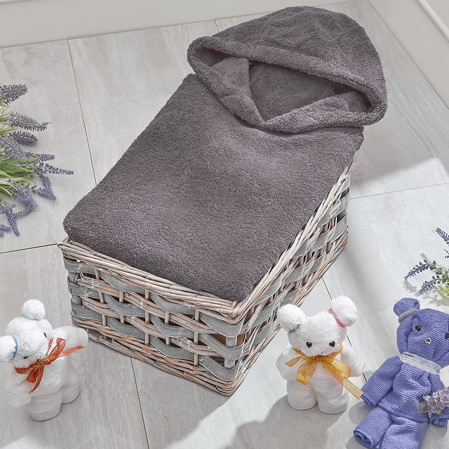 CityComfort Kids Hooded Towel Poncho, Absorbent Cotton Changing Robe for Beach - Image 21