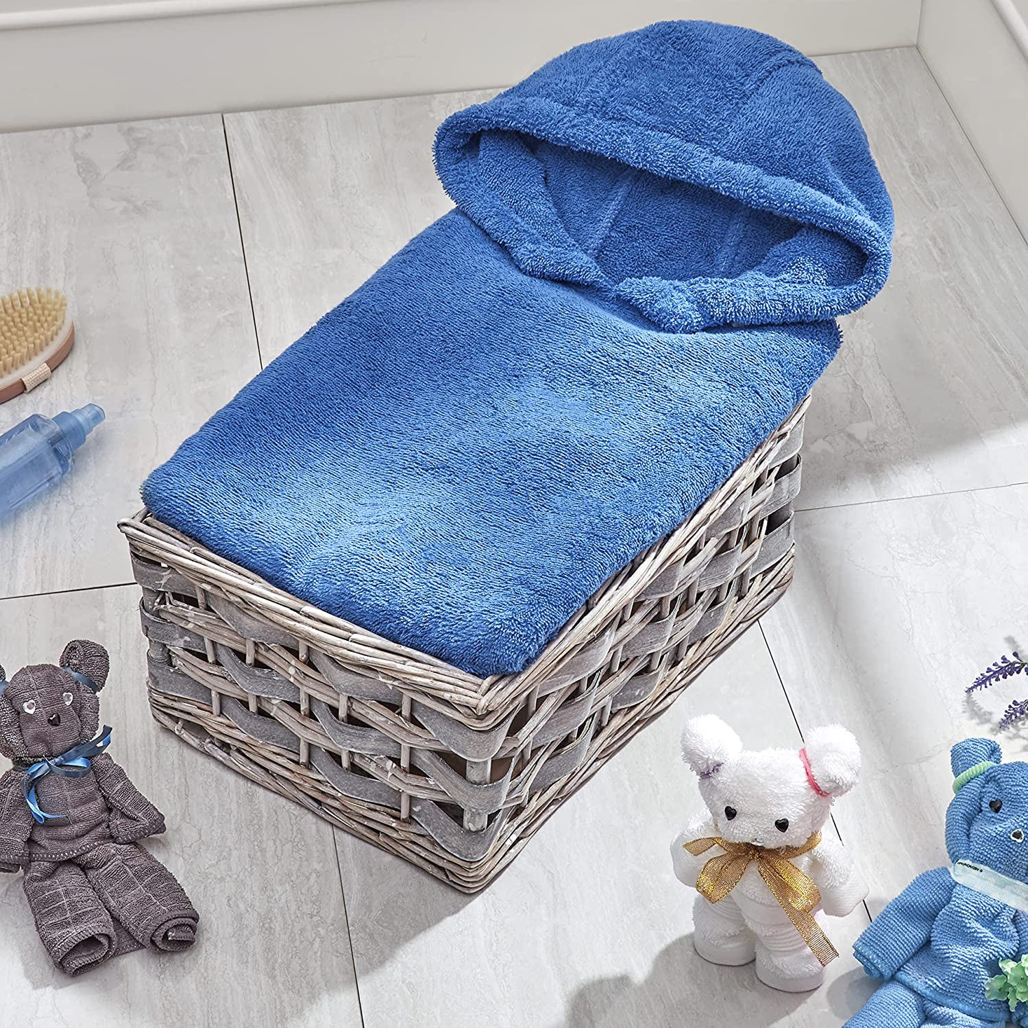 CityComfort Kids Hooded Towel Poncho, Absorbent Cotton Changing Robe for Beach - Image 28