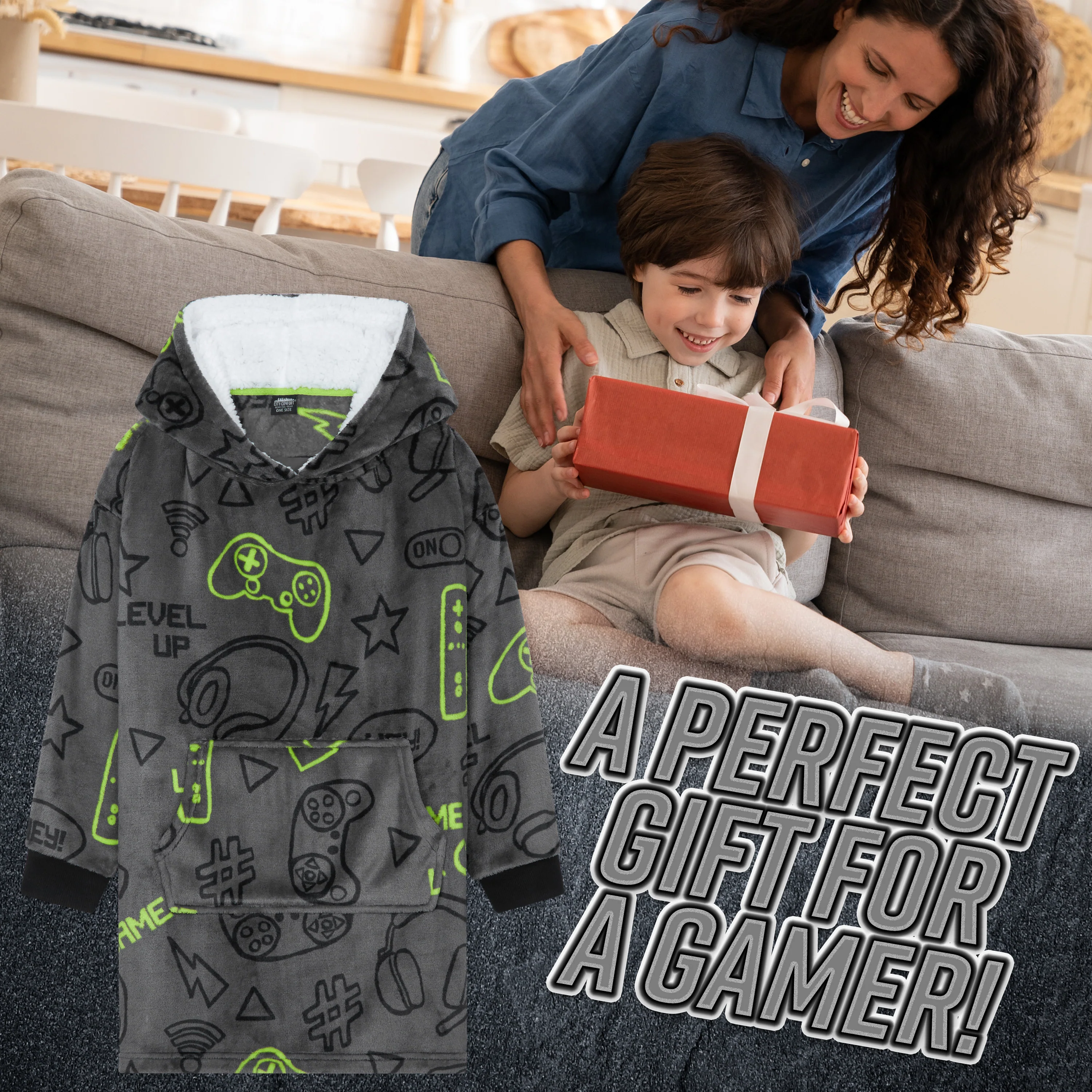 CityComfort Hoodie Blanket for Kids & Teenagers Fleece - Image 3