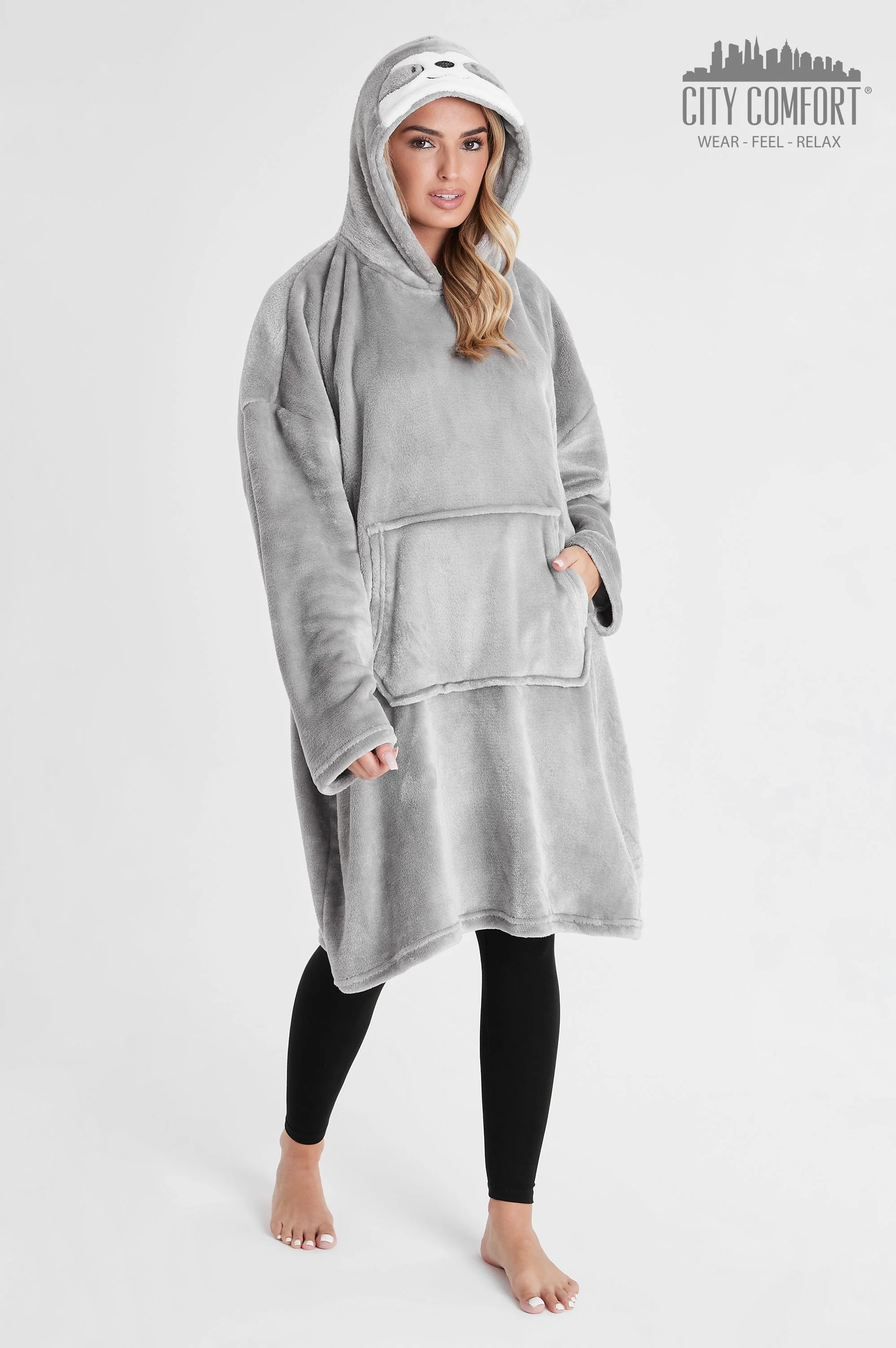 CityComfort Hoodie Blanket, Oversized Hoodie Fleece, Giant Wearable Hoodie for Women Men - Image 2
