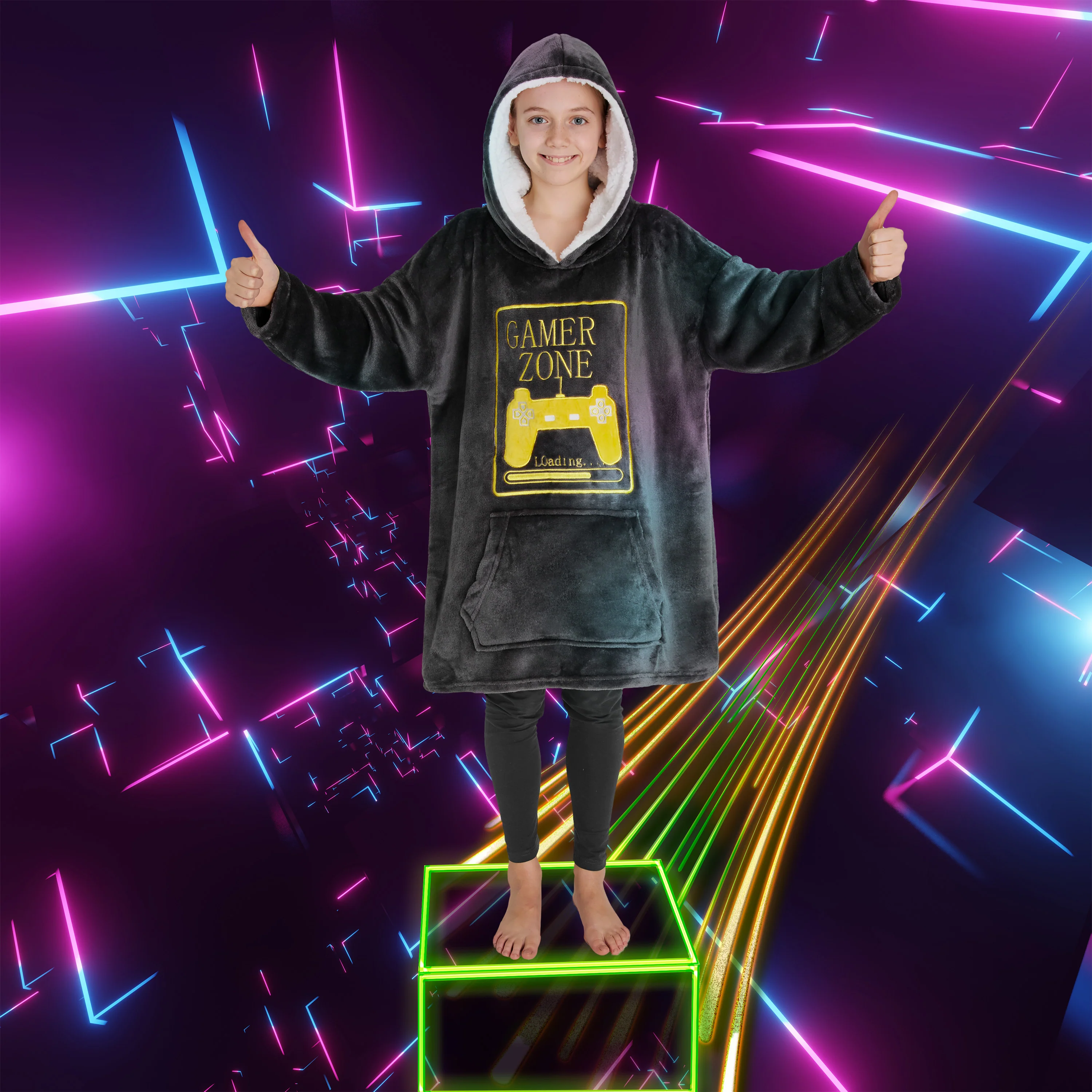 CityComfort Hoodie For Boys, Fleece Oversized Hoodie Blanket - Image 3