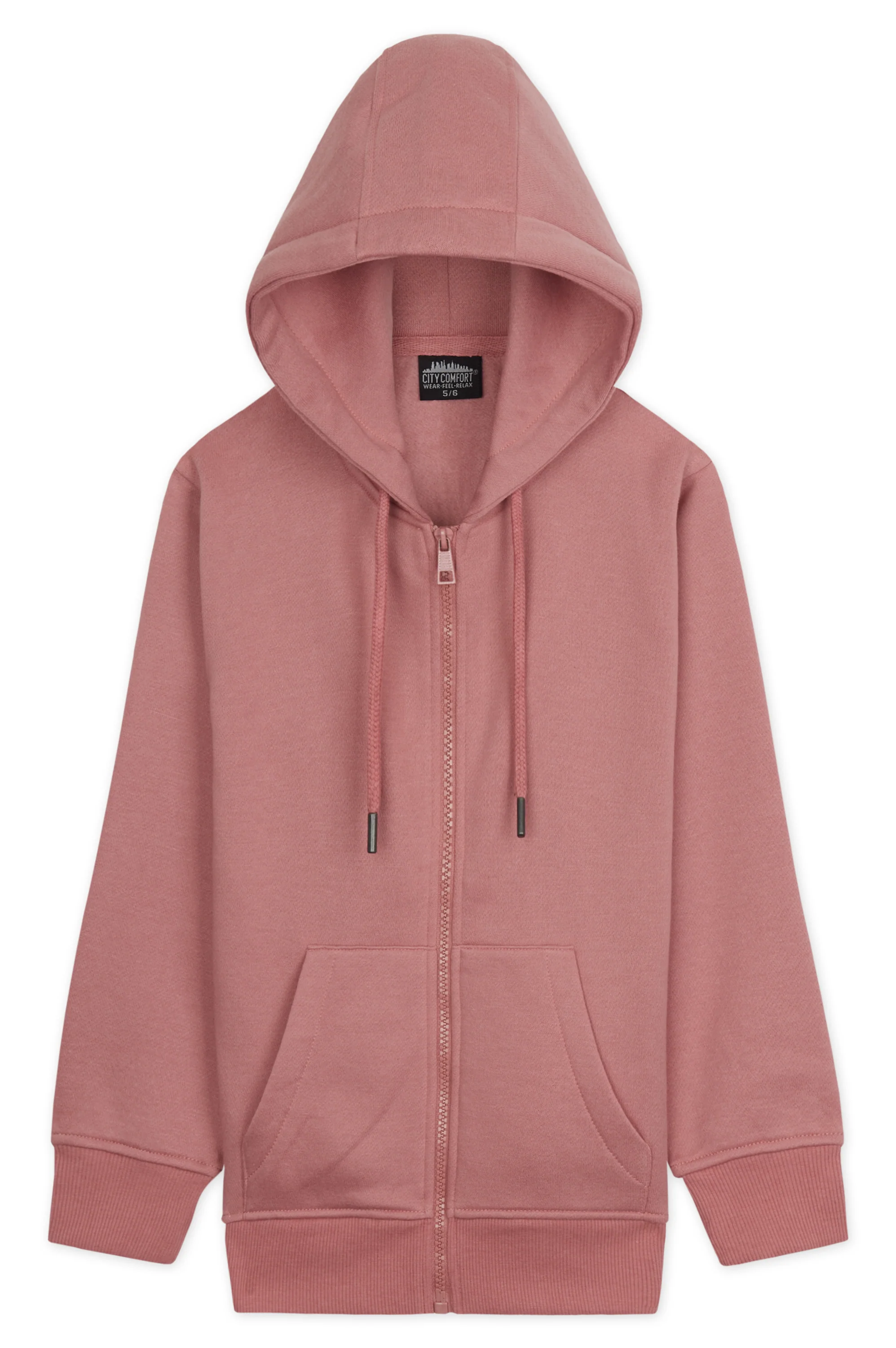 CityComfort Hoodies For Kids, CityComfort Plain Zip Up Hoodie - Image 2