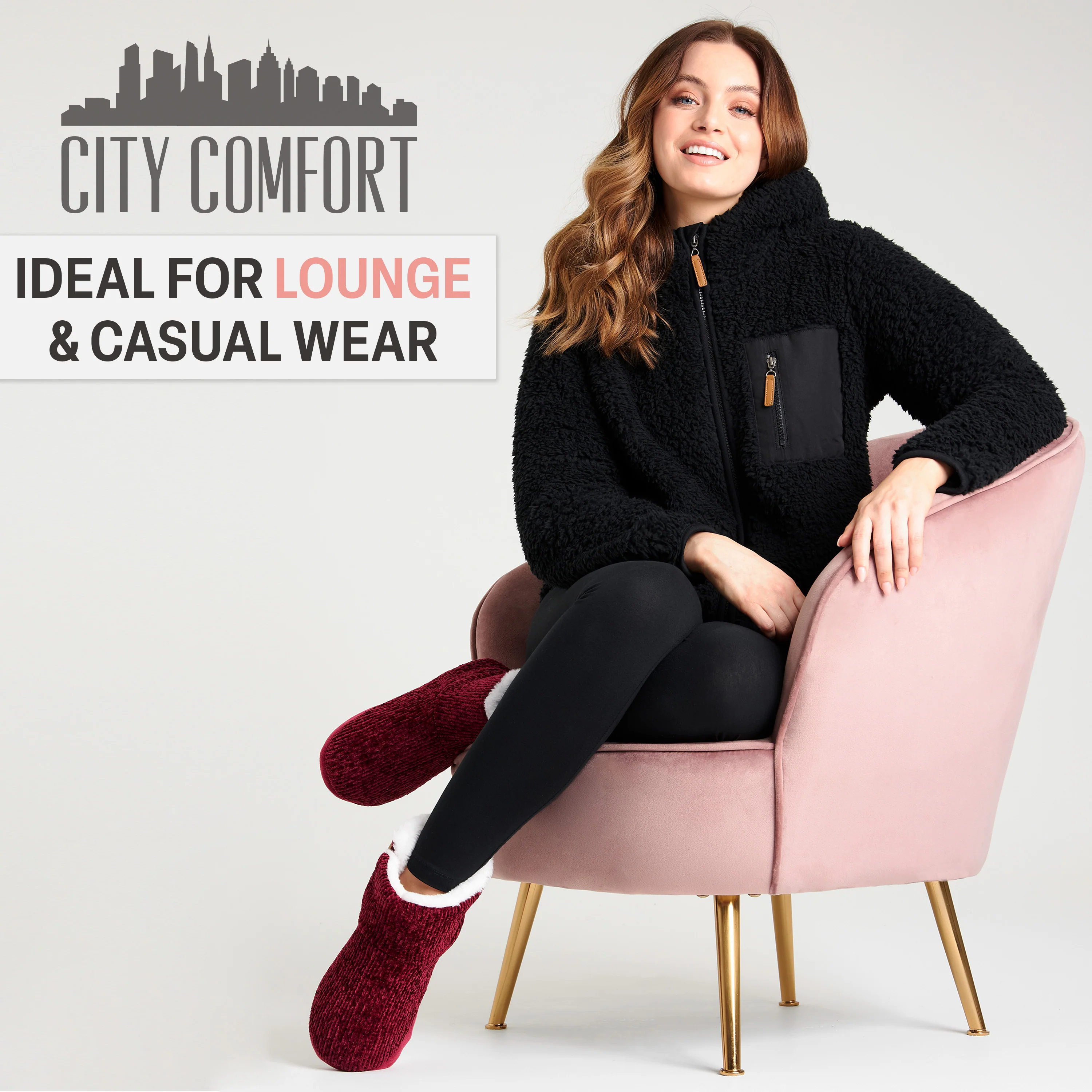 CityComfort Hoodies for Women and Teens, Fluffy Teddy Fleece Hoodie - Image 4