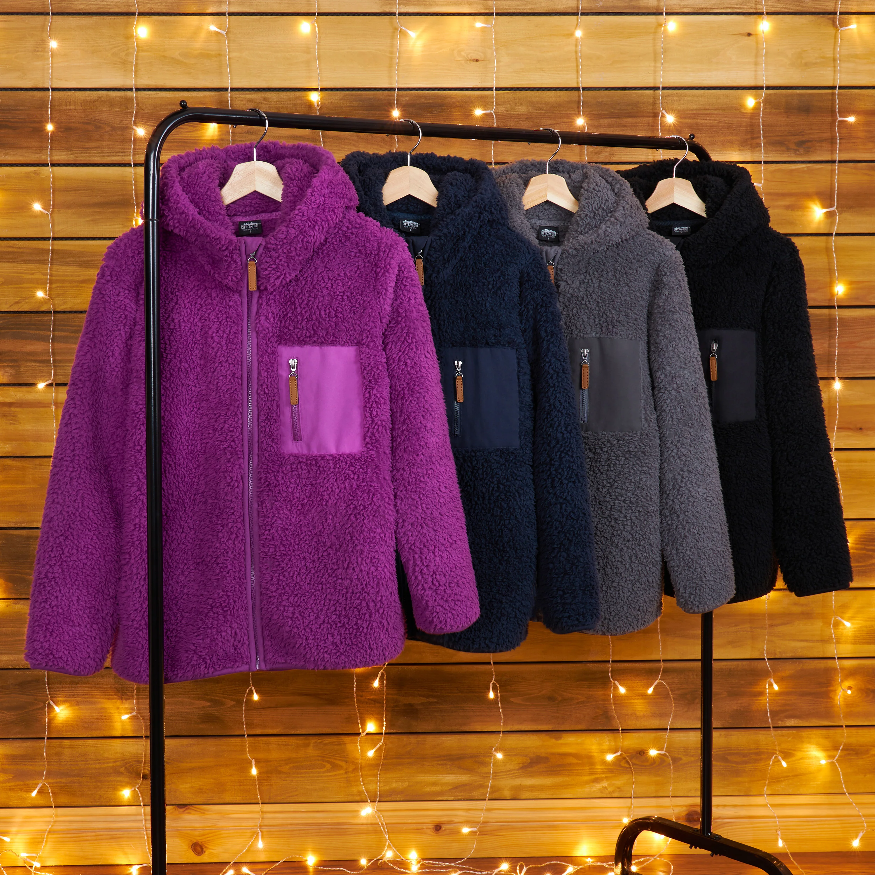 CityComfort Hoodies for Women and Teens, Fluffy Teddy Fleece Hoodie - Image 9
