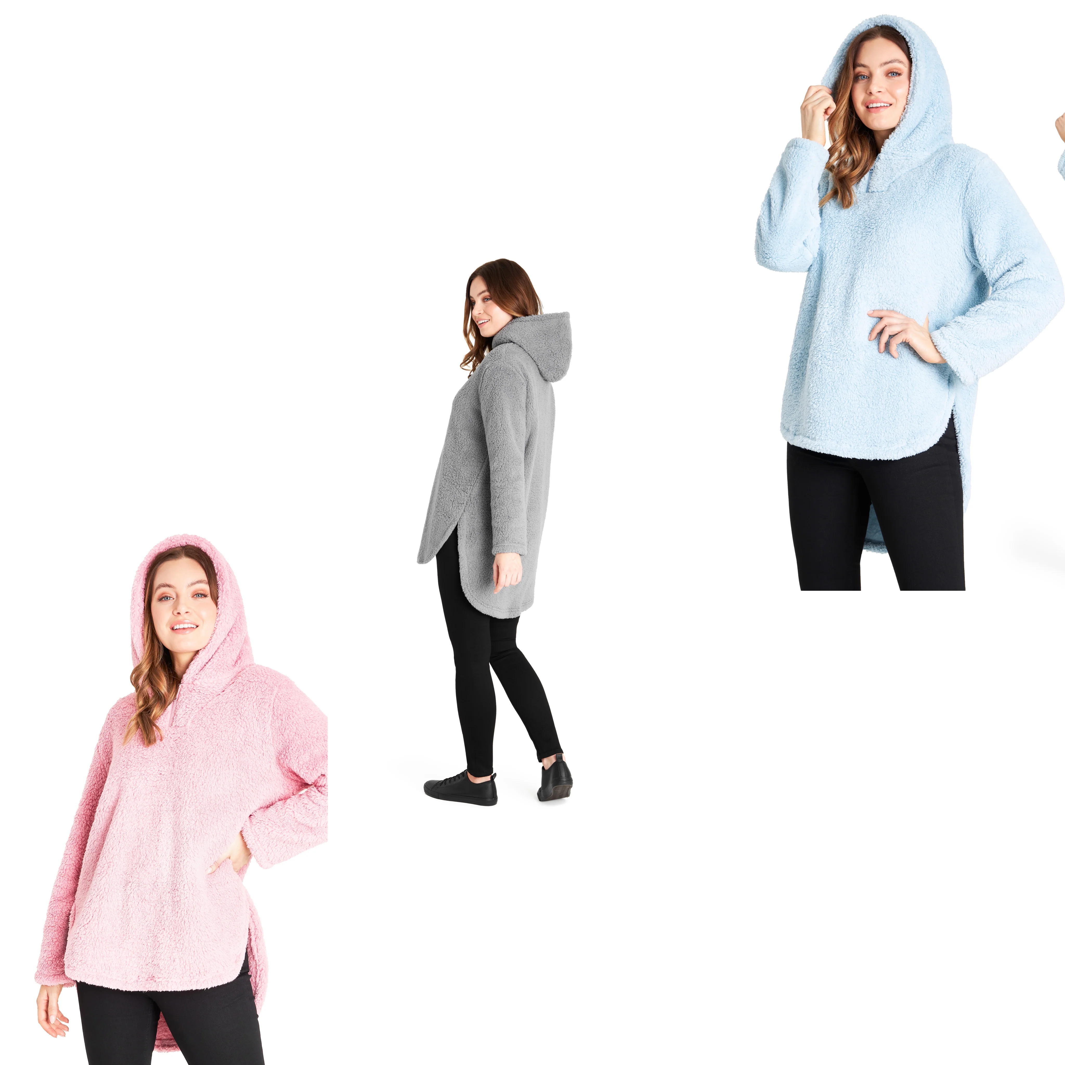 CityComfort Hoodies for Women and Teens, Fluffy Teddy Fleece Hoodie