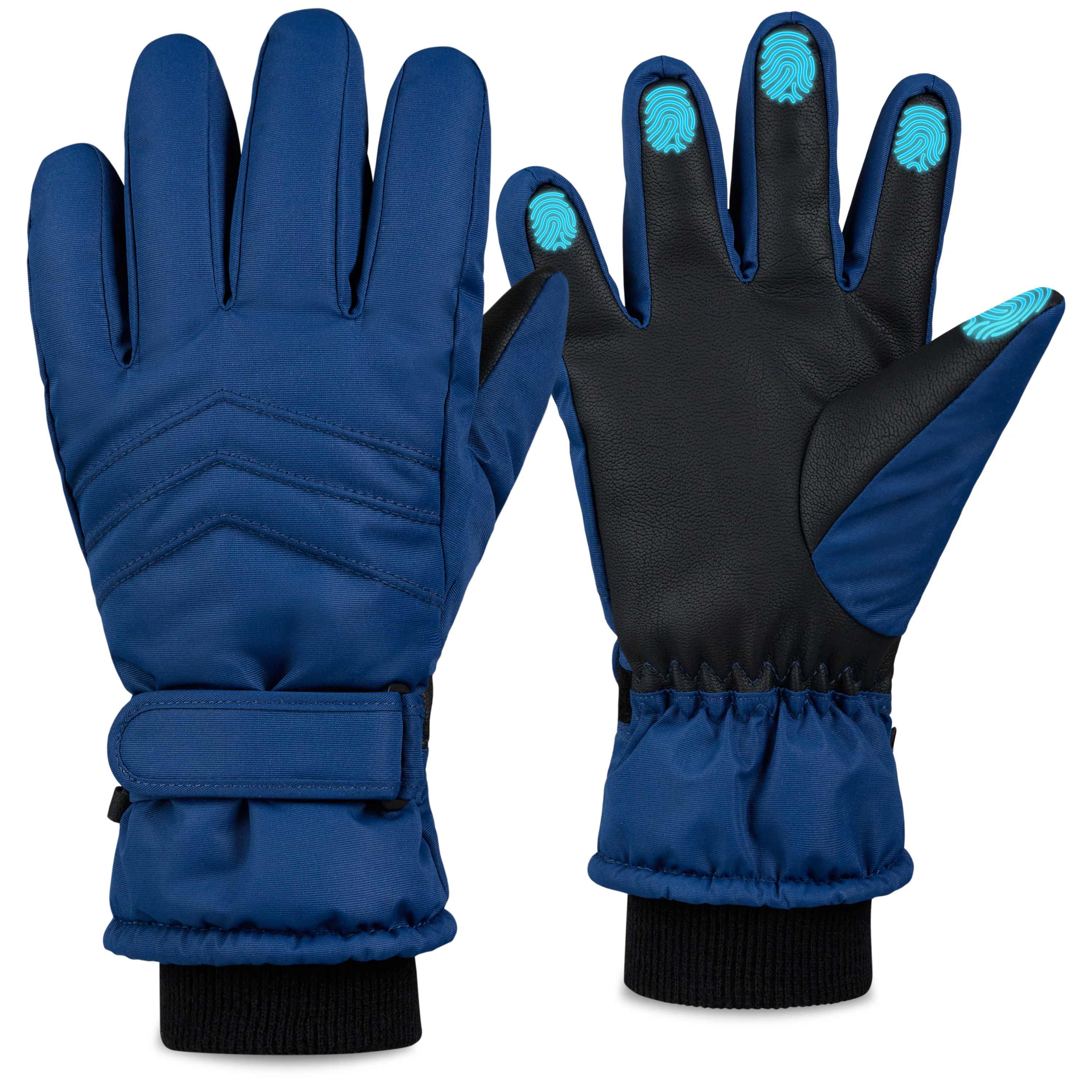 CityComfort Kids Skiing Gloves - Fleece Lined Touch Screen Gloves - Image 14