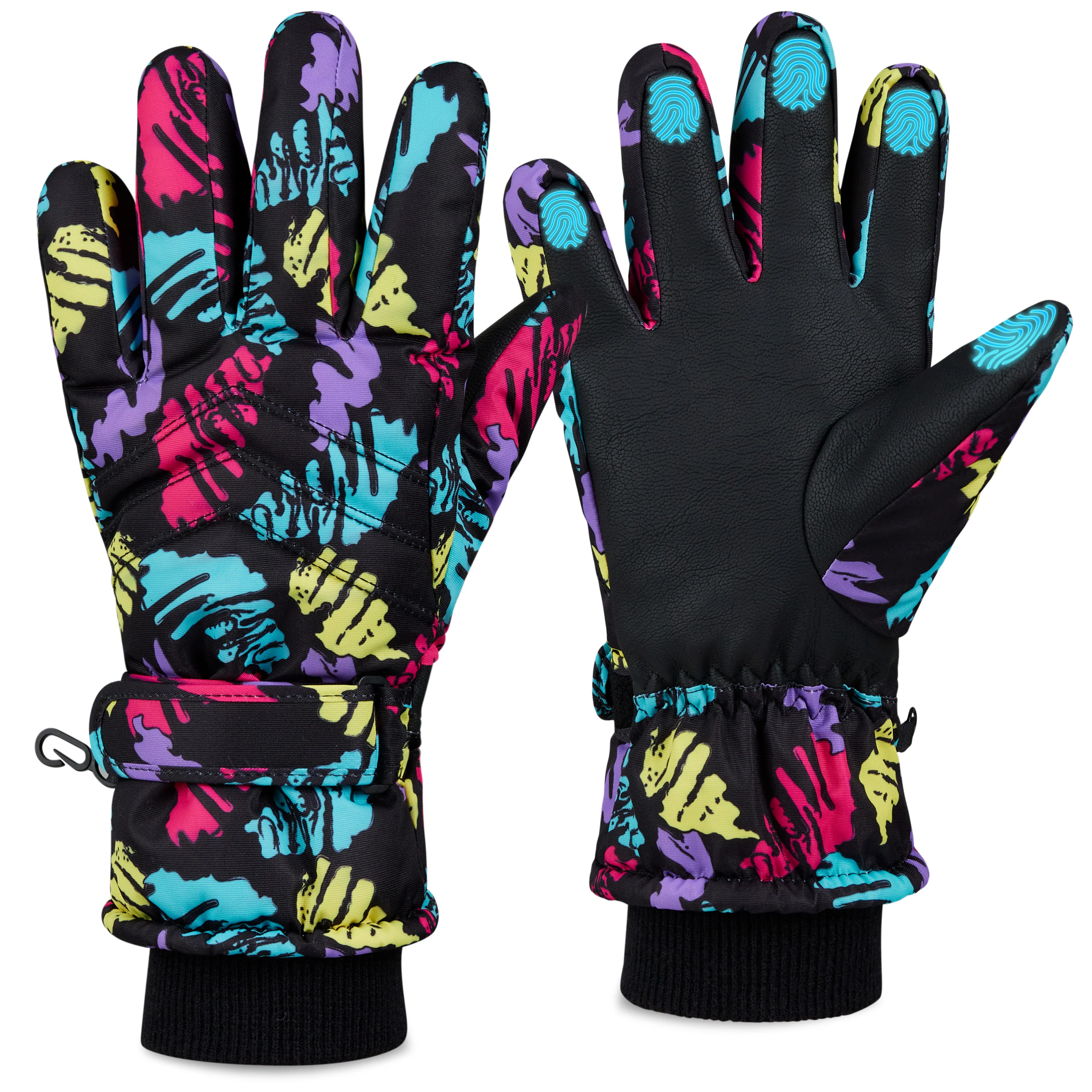 CityComfort Kids Skiing Gloves - Fleece Lined Touch Screen Gloves - Image 20