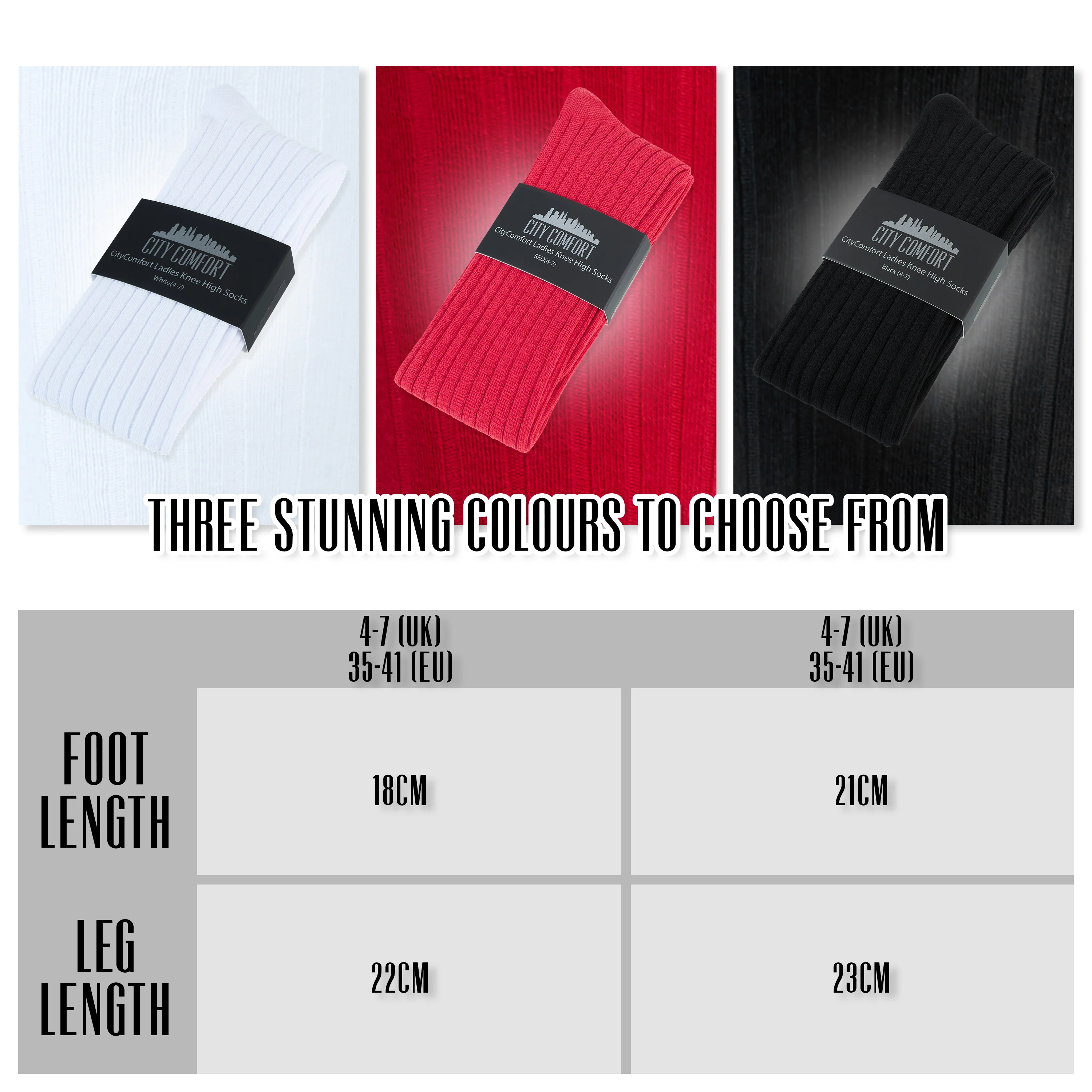 CityComfort Knee High Socks - Knee High Socks for Adults - Image 15