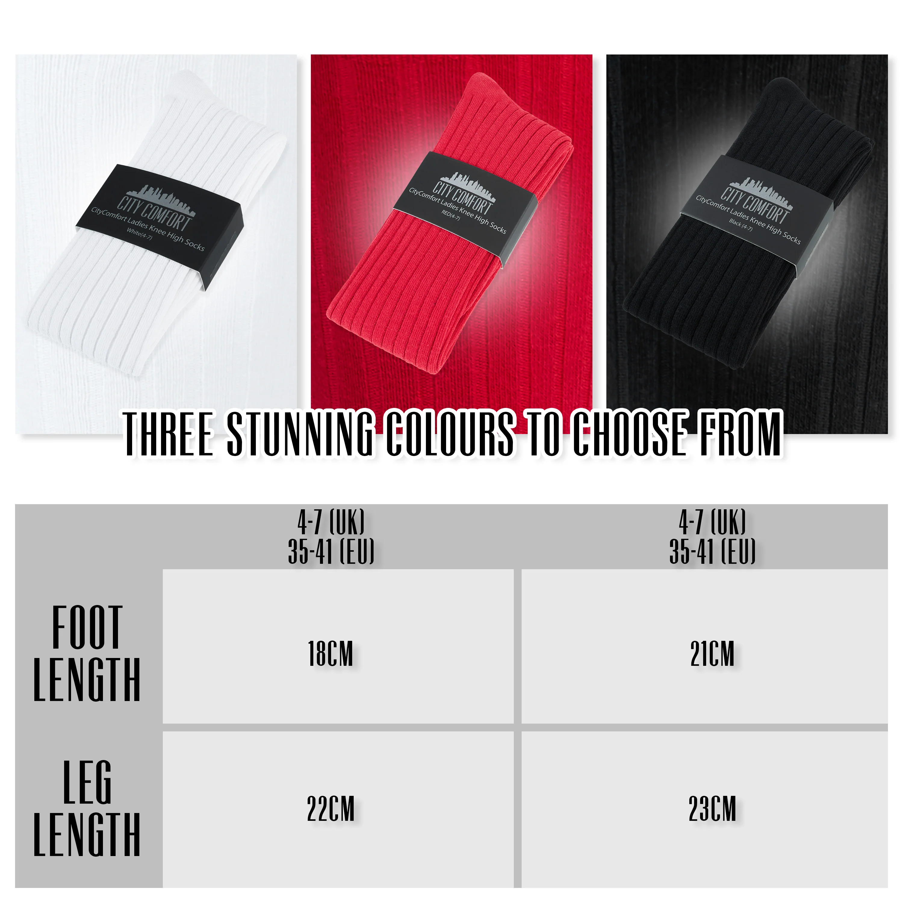 CityComfort Knee High Socks - Knee High Socks for Adults - Image 22
