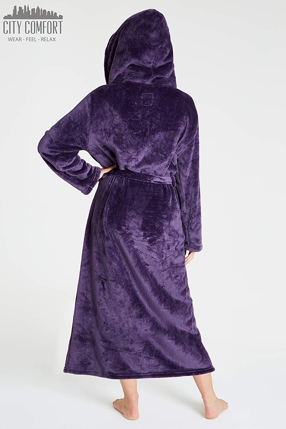 CityComfort Ladies Dressing Gown Soft Plush Bath Robe for Women - Image 13