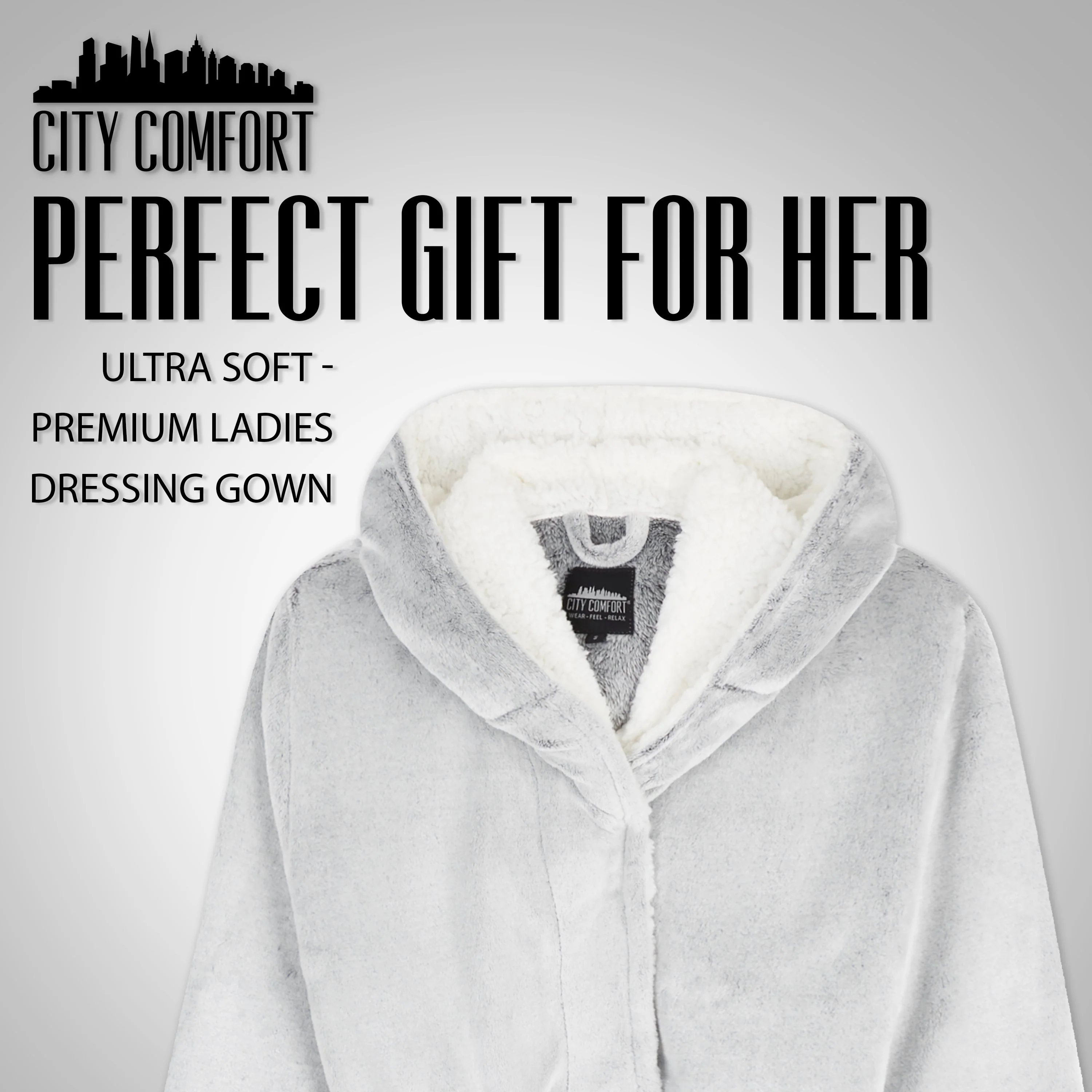 CityComfort Ladies Dressing Gown Soft Plush Bath Robe for Women - Image 20