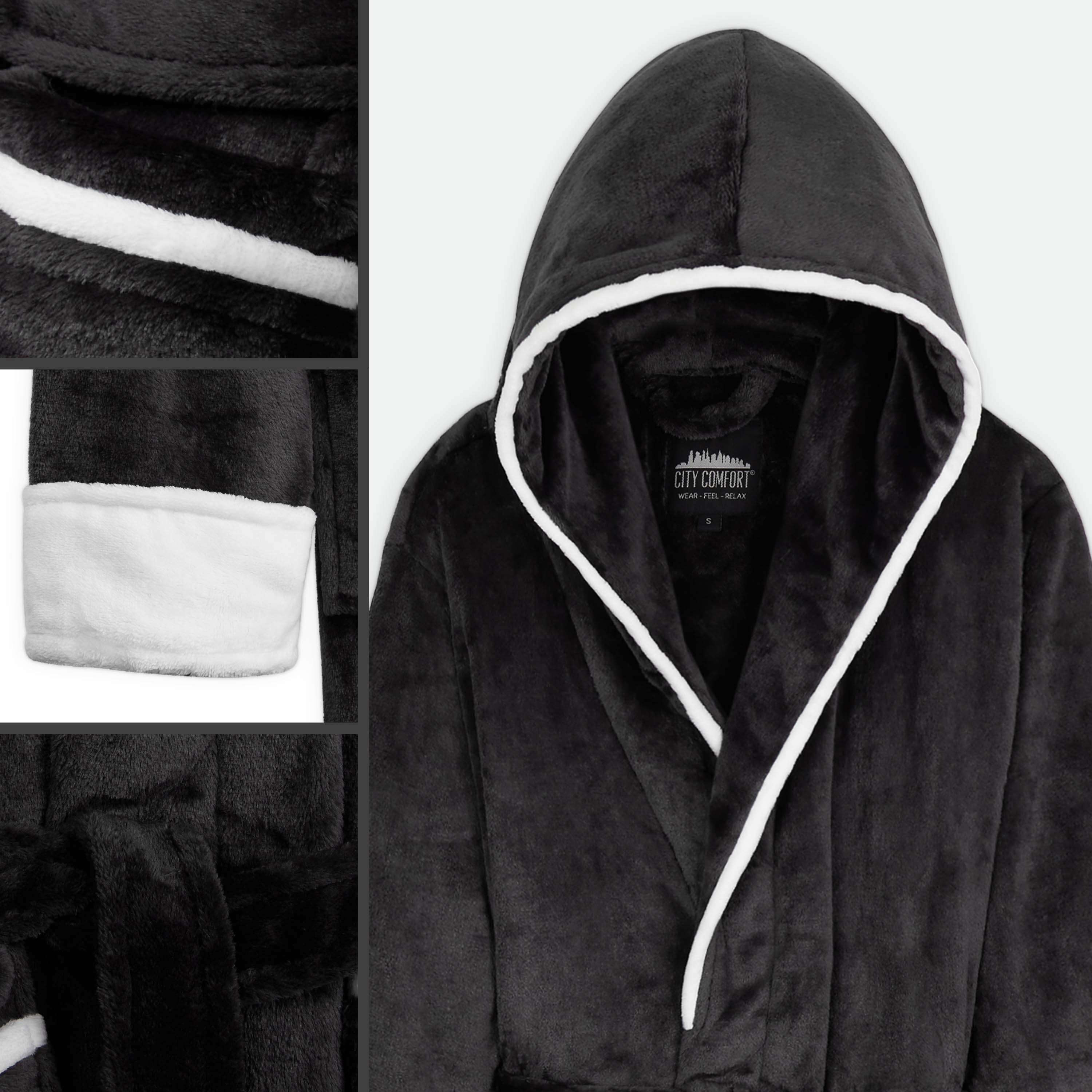 CityComfort Ladies Dressing Gowns Soft Fleece Hooded Women's Robes - Image 11