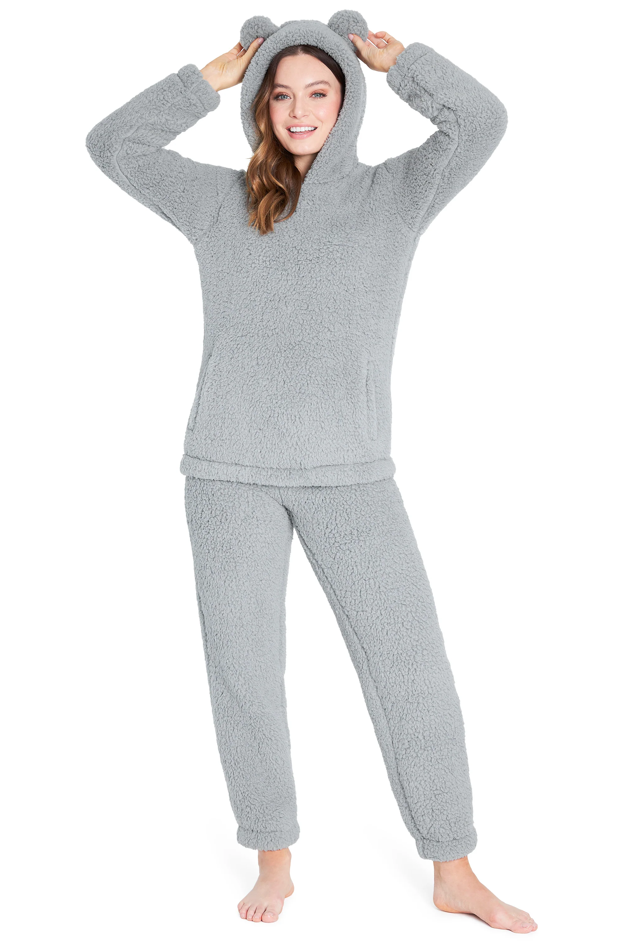CityComfort Ladies Pyjamas, Nightwear Fleece Pyjamas for Women 2 Piece Fluffy Fleece Loungewear Set, Soft Warm Fleece Pyjamas Women and Teens - Image 6