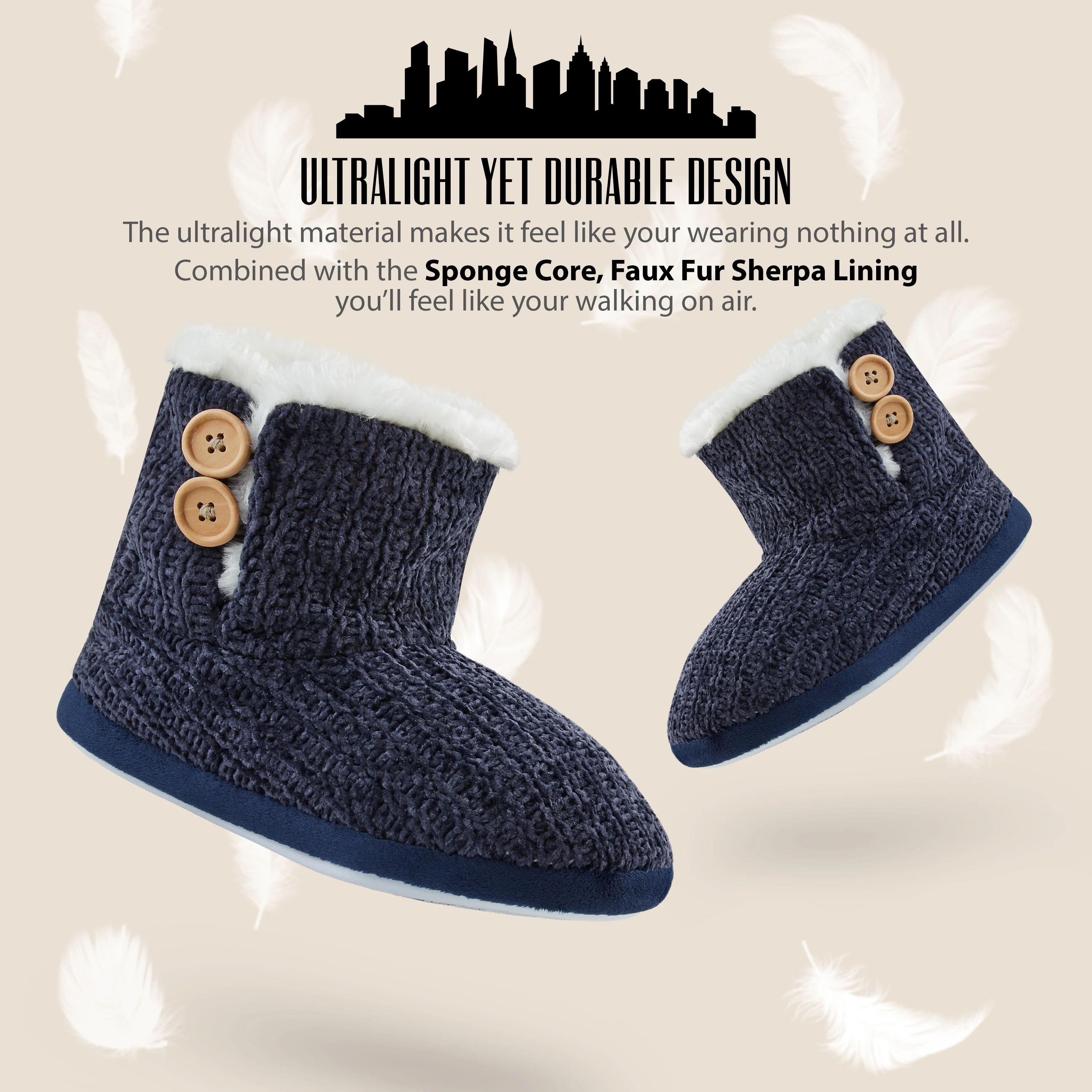 CityComfort Ladies Slippers, Faux Fur Bootie Slippers Women, Slipper Ankle Boots with Rubber Sole - Image 13