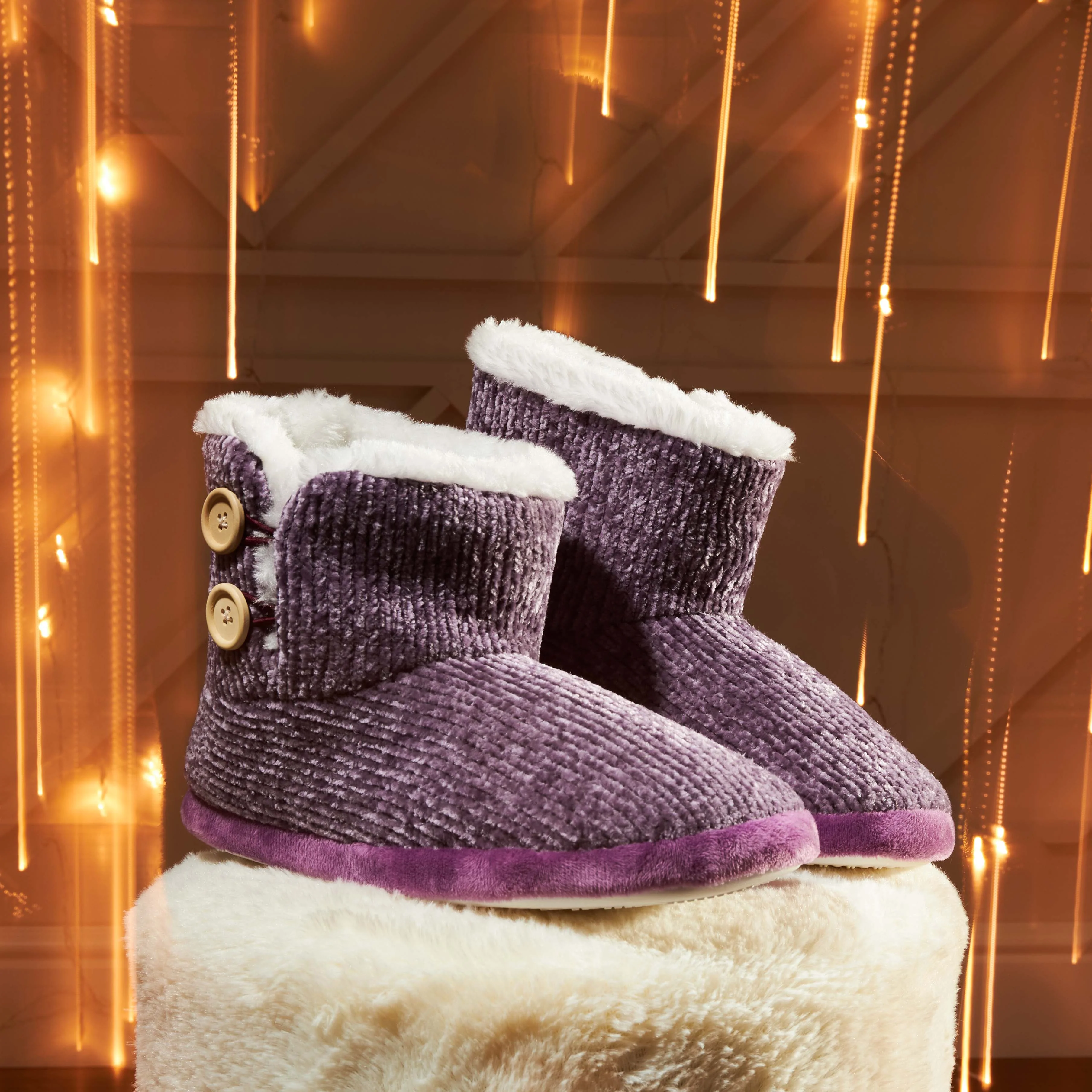CityComfort Ladies Slippers, Faux Fur Bootie Slippers Women, Slipper Ankle Boots with Rubber Sole - Image 17
