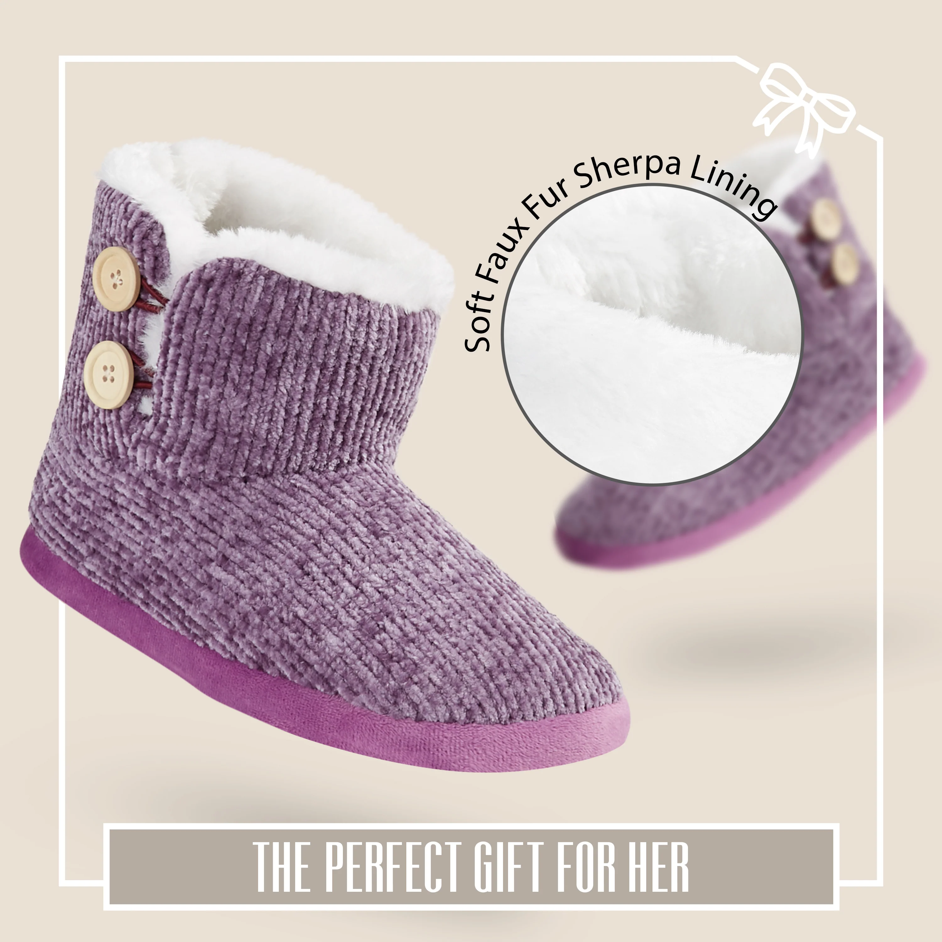 CityComfort Ladies Slippers, Faux Fur Bootie Slippers Women, Slipper Ankle Boots with Rubber Sole - Image 18