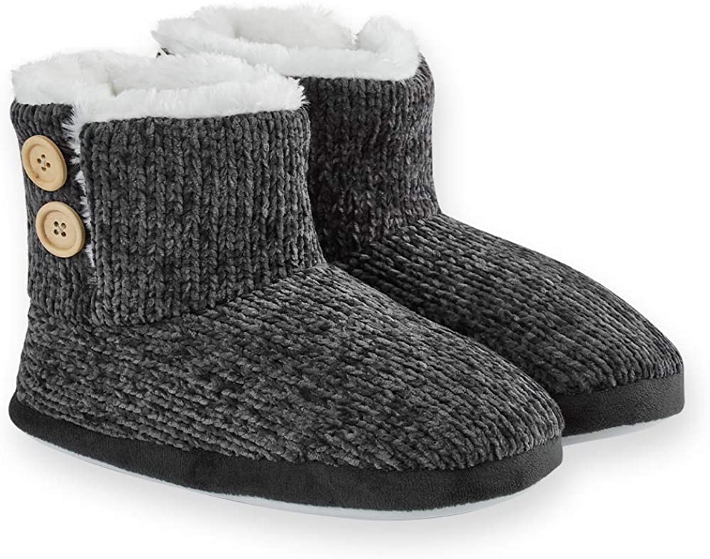 CityComfort Ladies Slippers, Faux Fur Bootie Slippers Women, Slipper Ankle Boots with Rubber Sole - Image 2