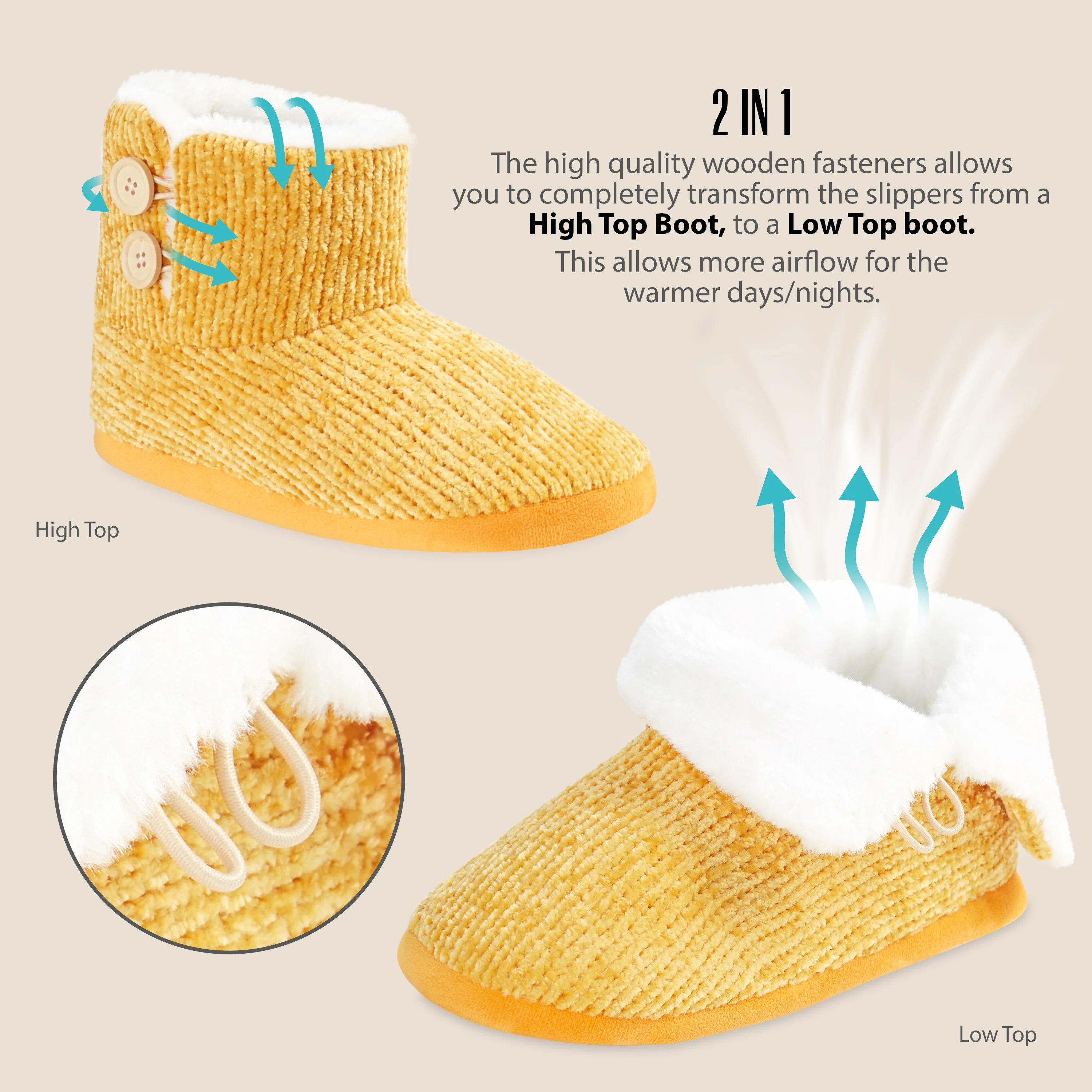 CityComfort Ladies Slippers, Faux Fur Bootie Slippers Women, Slipper Ankle Boots with Rubber Sole - Image 26