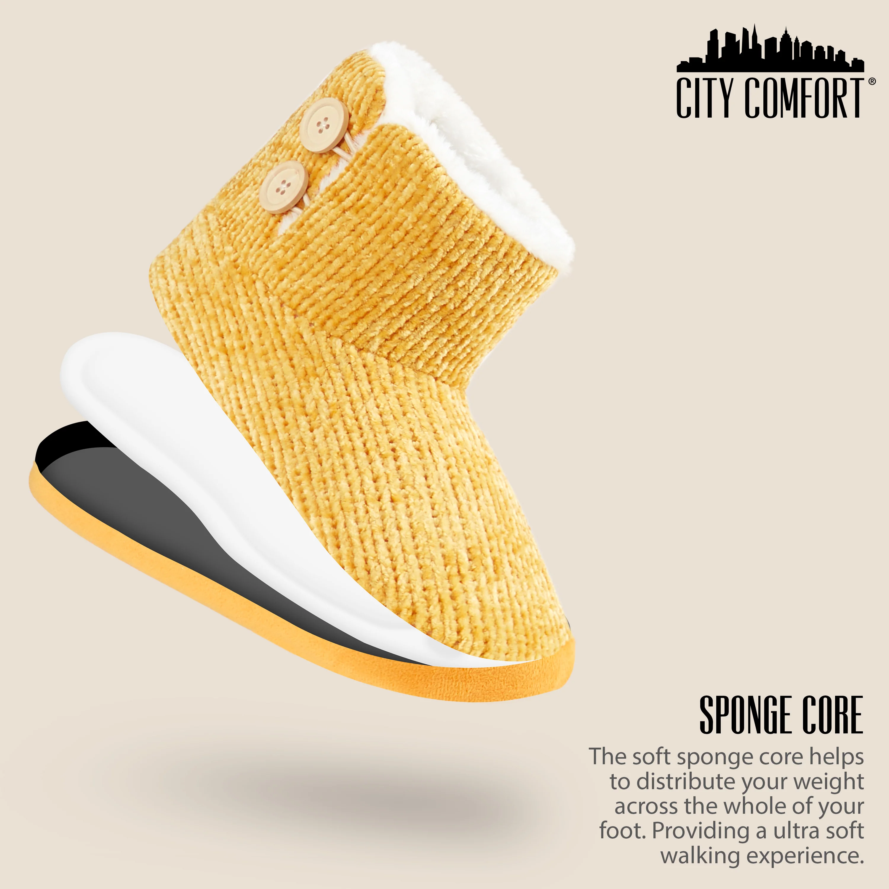 CityComfort Ladies Slippers, Faux Fur Bootie Slippers Women, Slipper Ankle Boots with Rubber Sole - Image 27
