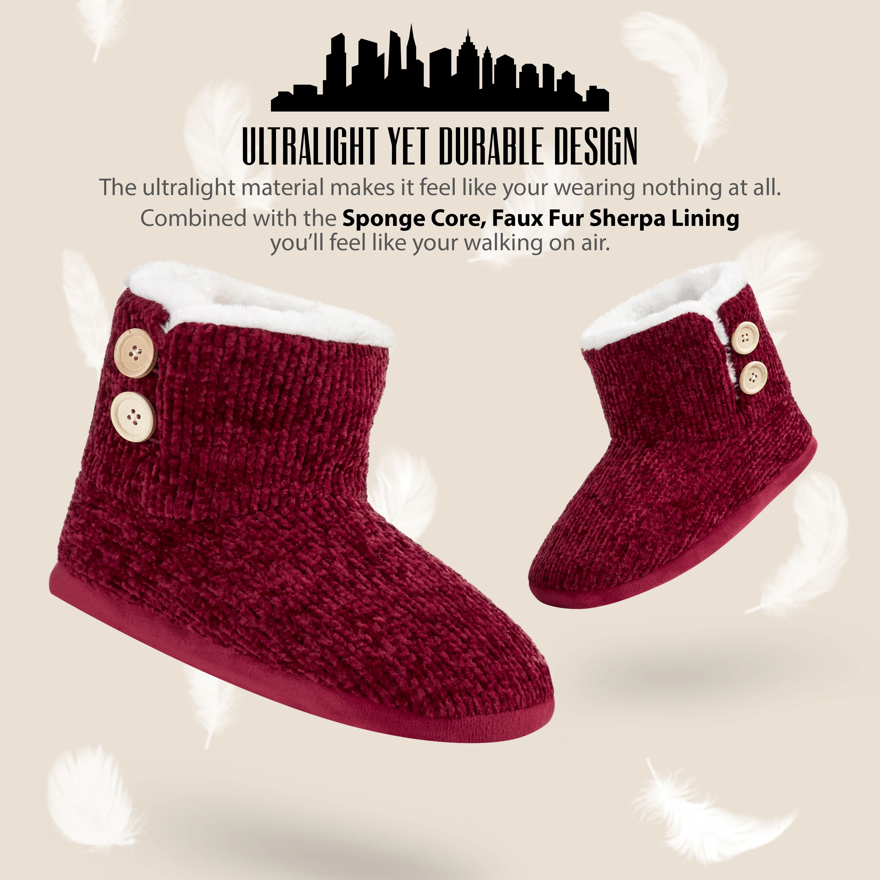 CityComfort Ladies Slippers, Faux Fur Bootie Slippers Women, Slipper Ankle Boots with Rubber Sole - Image 35