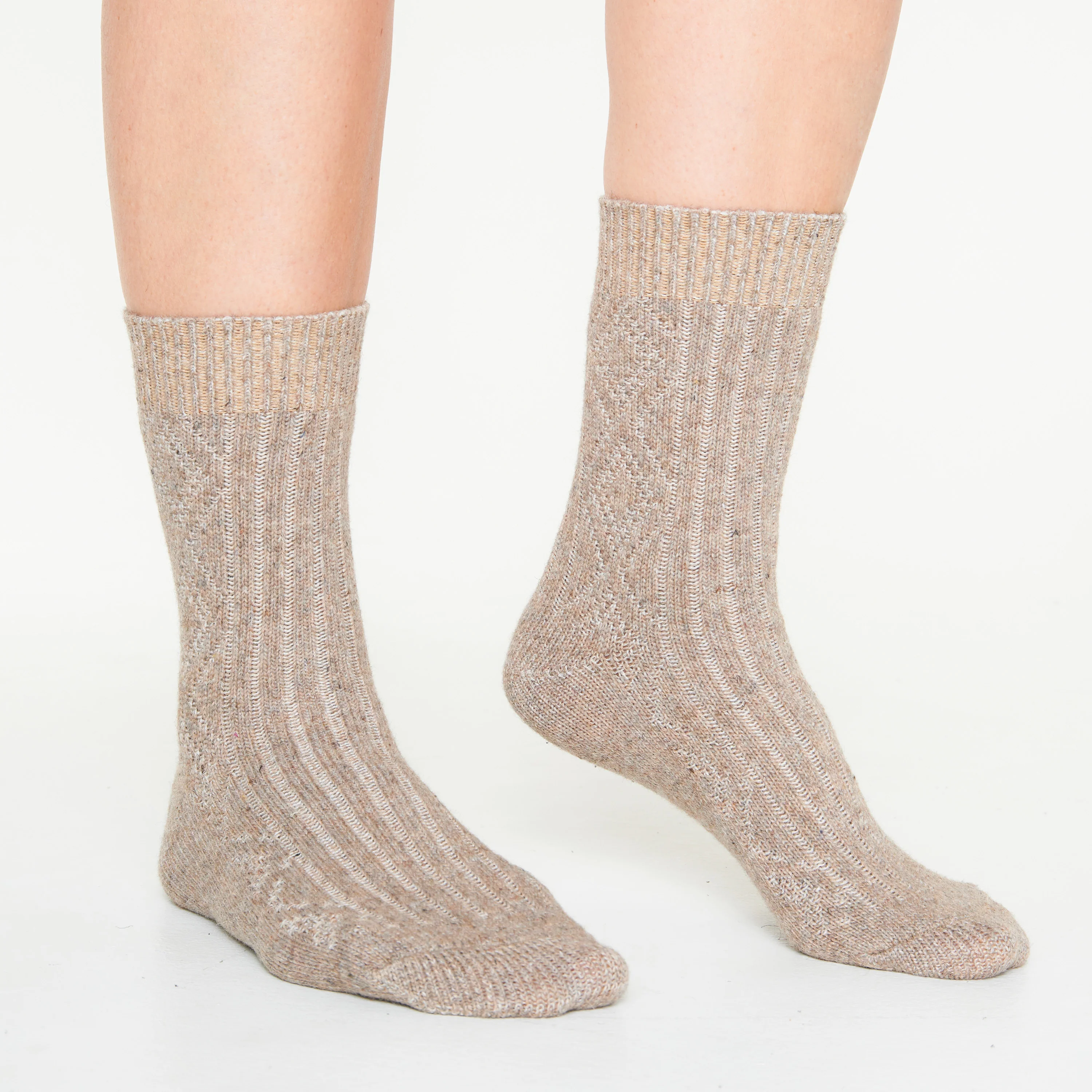 CityComfort Ladies Socks - Beige/Brown - Pack of 2 - Image 2