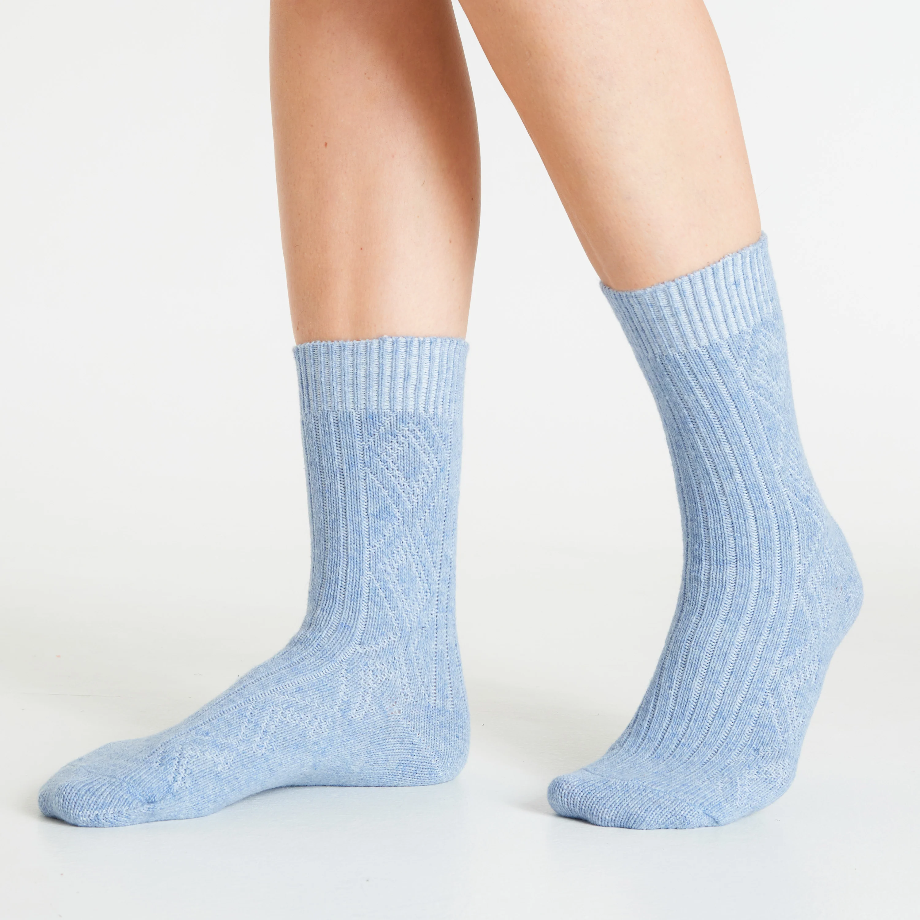CityComfort Ladies Socks - Blue/Grey - Pack of 5 - Image 2