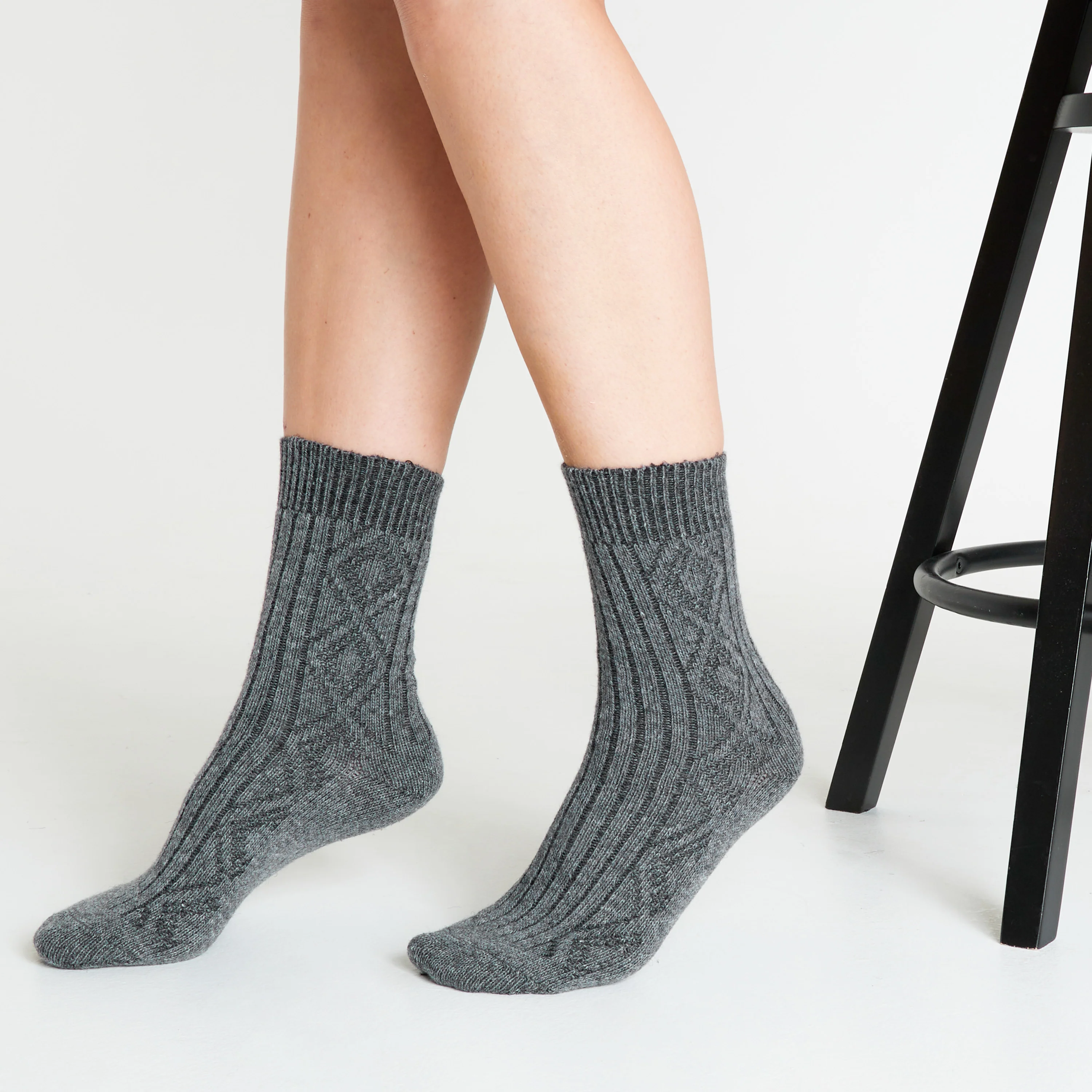 CityComfort Ladies Socks - Blue/Grey - Pack of 5 - Image 6