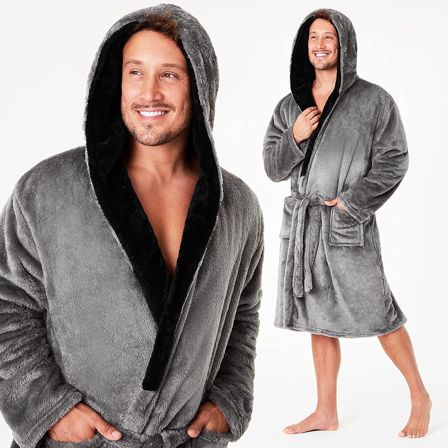 CityComfort Luxury Super Soft Men Dressing Gown Mens Bathrobe - Image 3