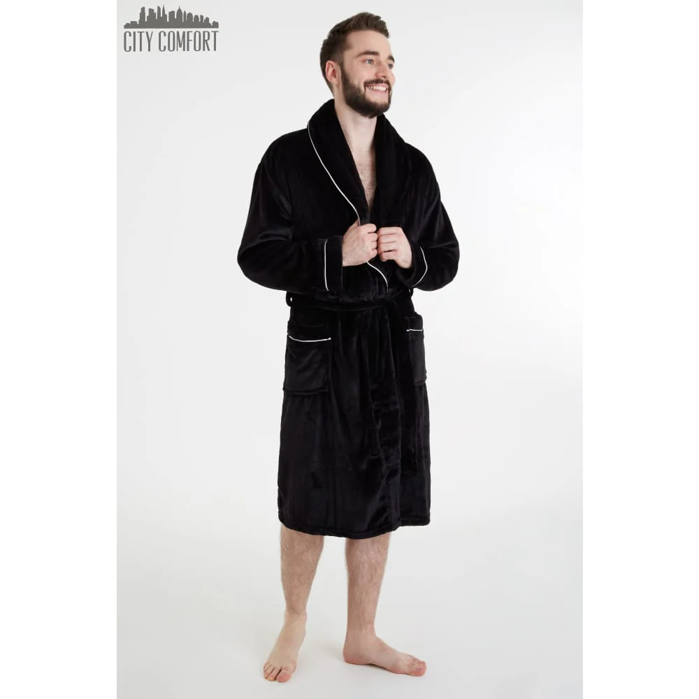 CityComfort Luxury Super Soft Men Dressing Gown Mens Bathrobe - Image 12