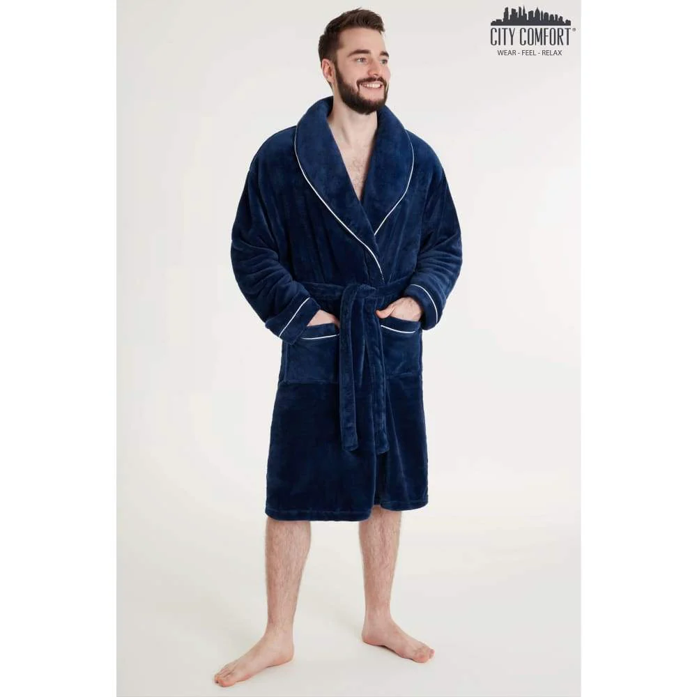 CityComfort Luxury Super Soft Men Dressing Gown Mens Bathrobe - Image 18