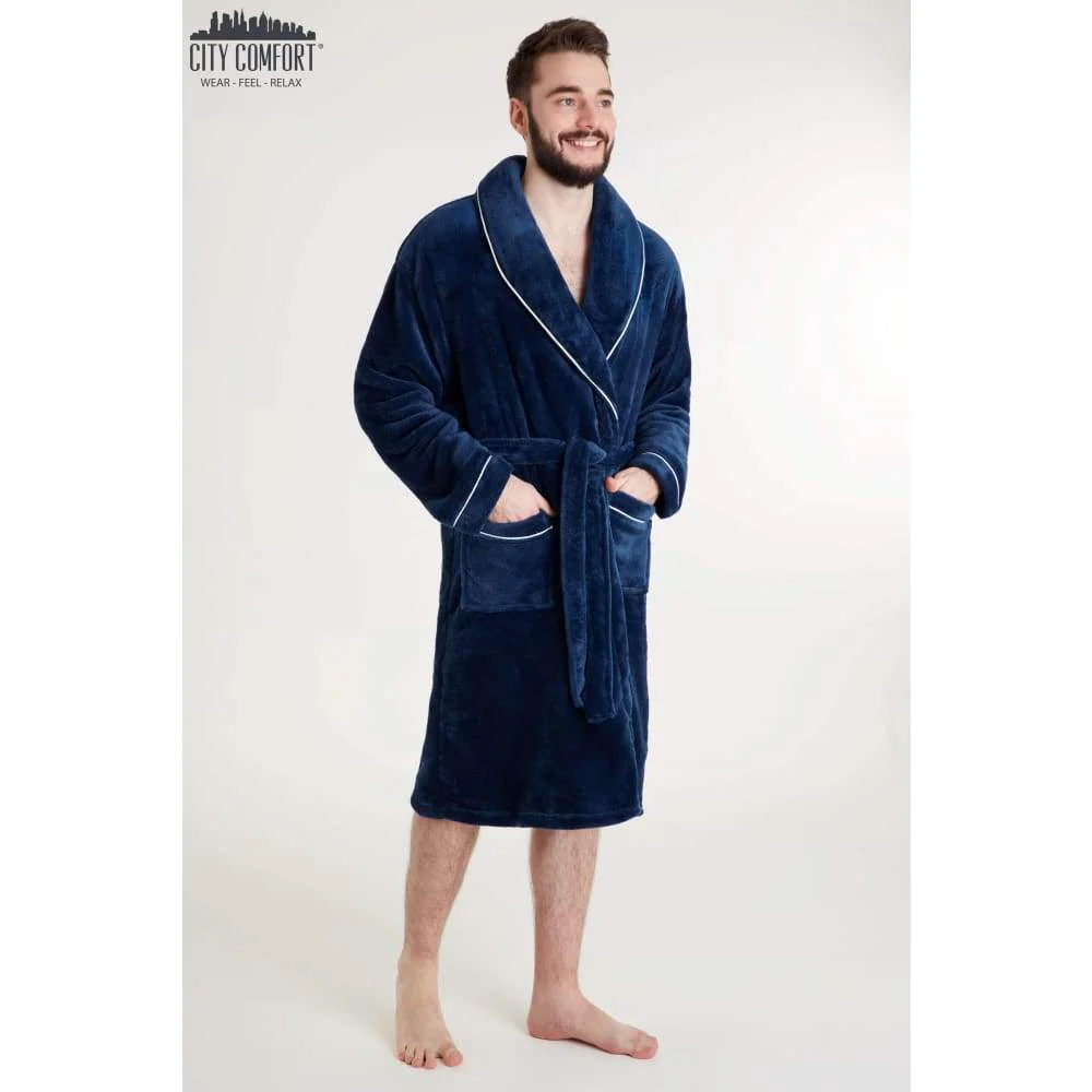 CityComfort Luxury Super Soft Men Dressing Gown Mens Bathrobe - Image 20