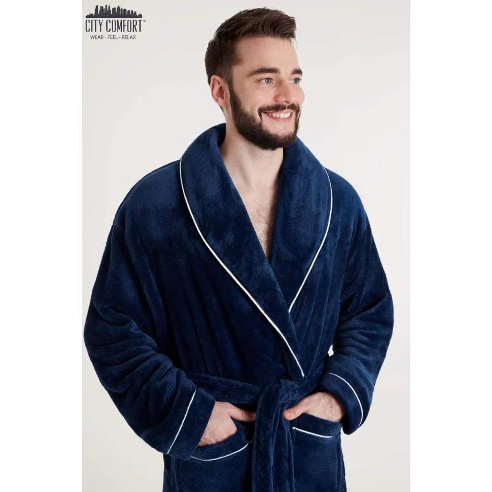 CityComfort Luxury Super Soft Men Dressing Gown Mens Bathrobe - Image 21