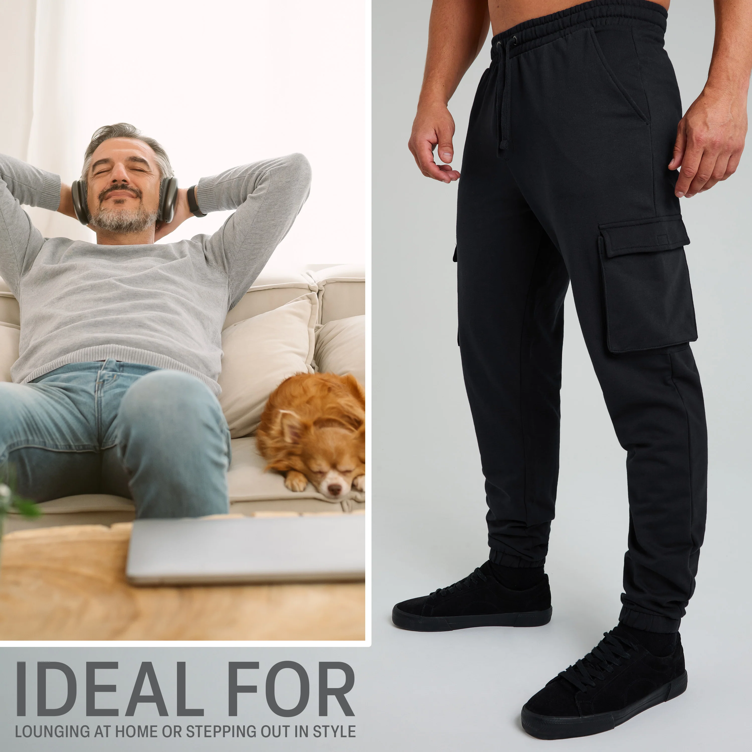 CityComfort Mens Cargo Joggers with 4 Pockets, Comfy, Casual, Stylish Sweatpants - Gifts for Him - Image 14