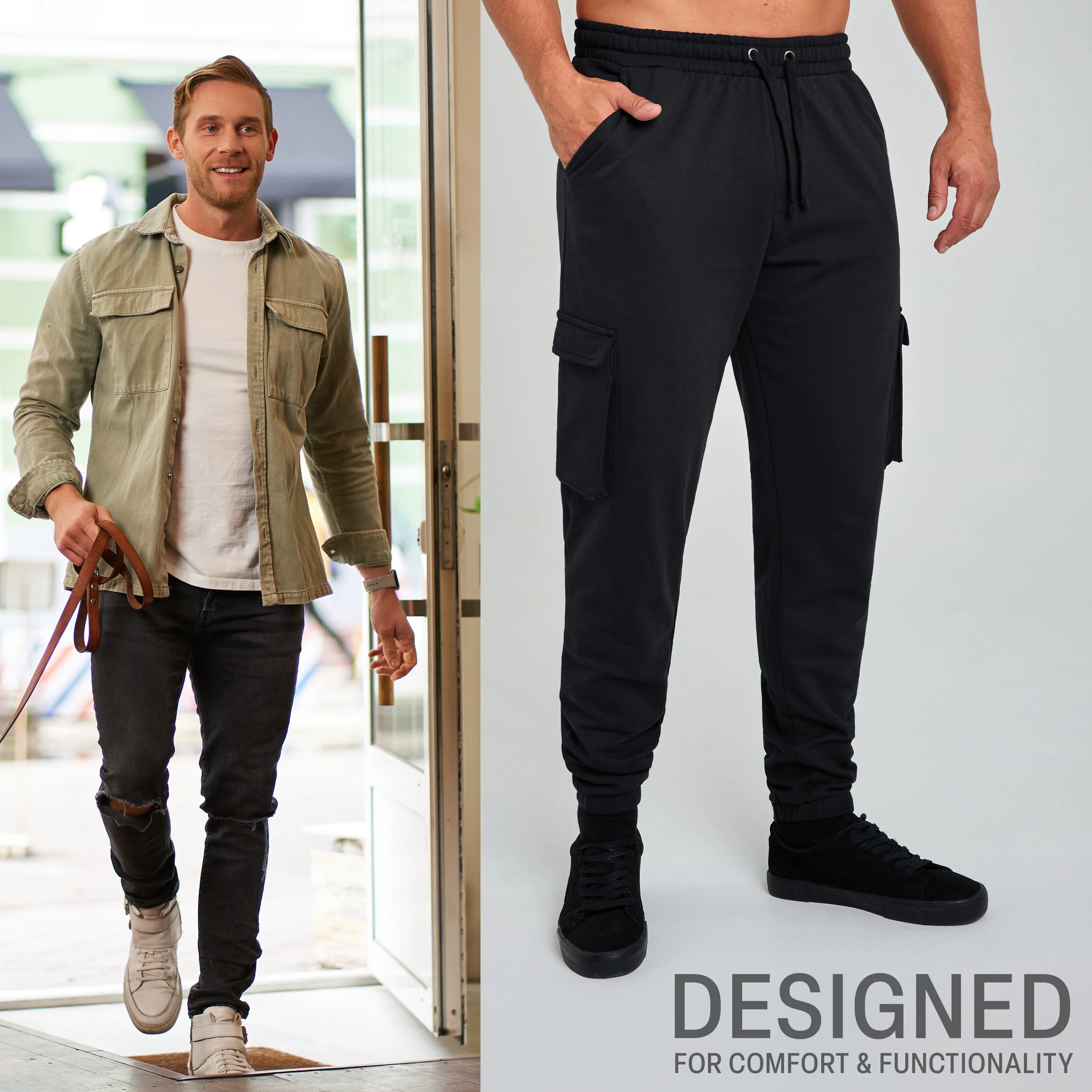 CityComfort Mens Cargo Joggers with 4 Pockets, Comfy, Casual, Stylish Sweatpants - Gifts for Him - Image 16