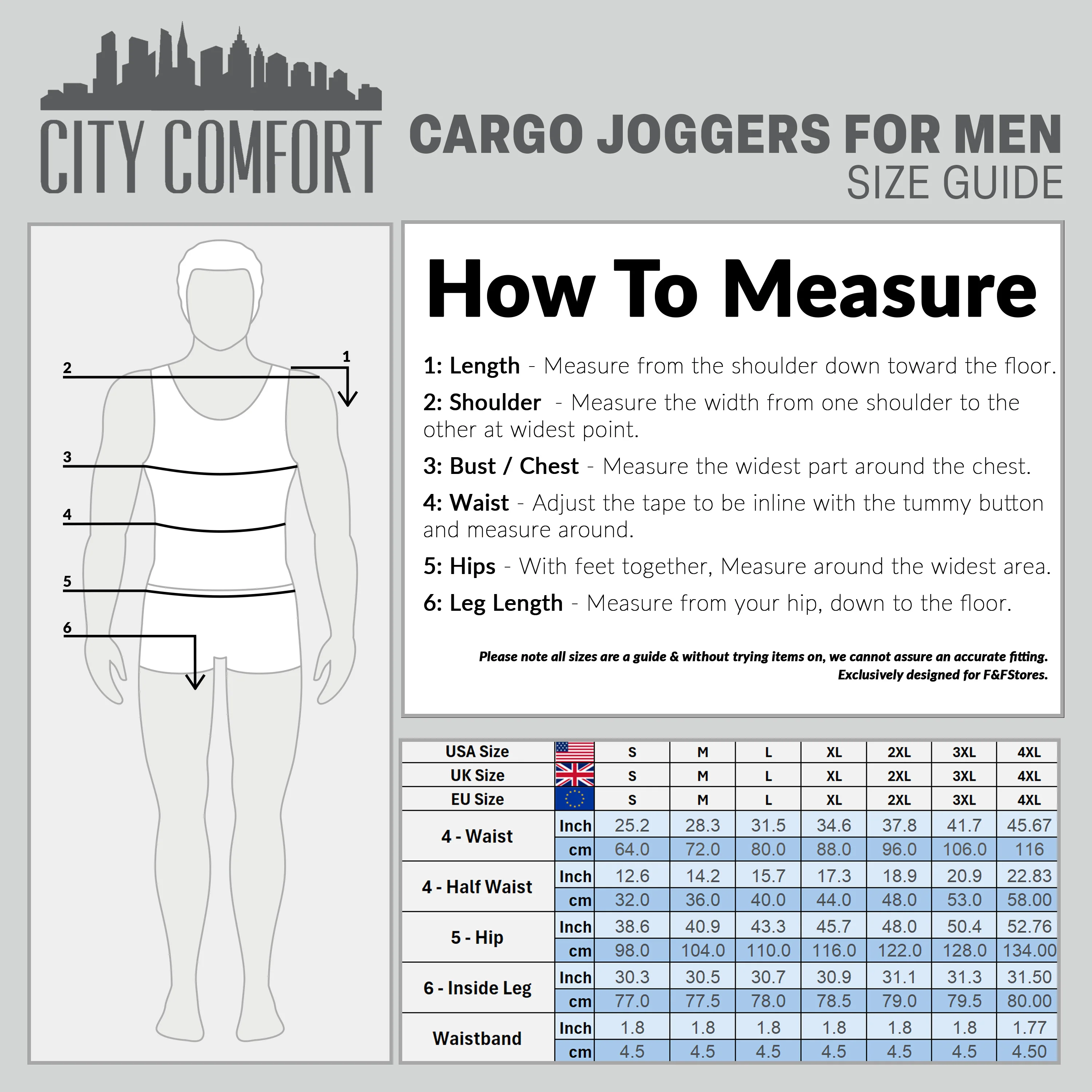CityComfort Mens Cargo Joggers with 4 Pockets, Comfy, Casual, Stylish Sweatpants - Gifts for Him - Image 18