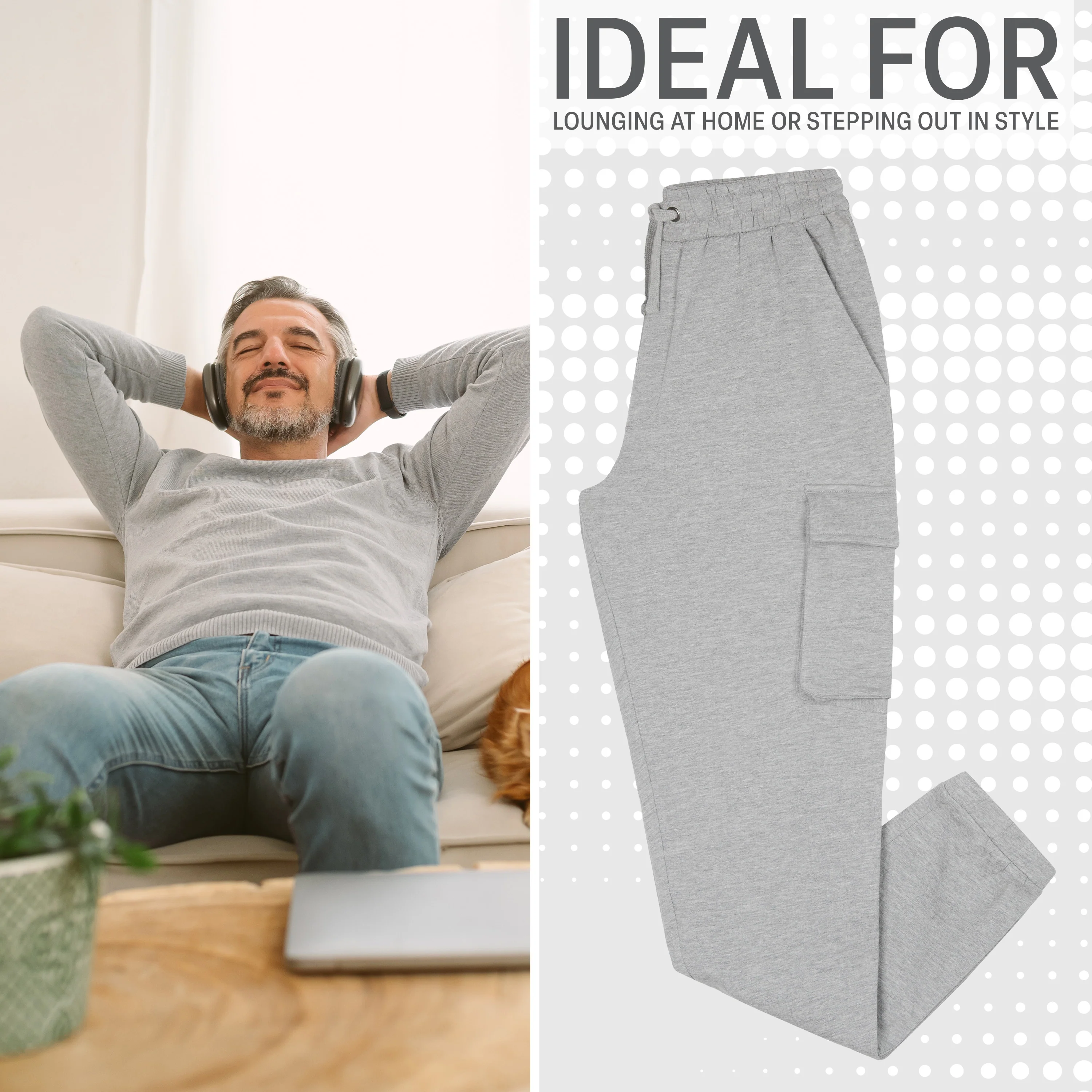 CityComfort Mens Cargo Joggers with 4 Pockets, Comfy, Casual, Stylish Sweatpants - Gifts for Him - Image 8