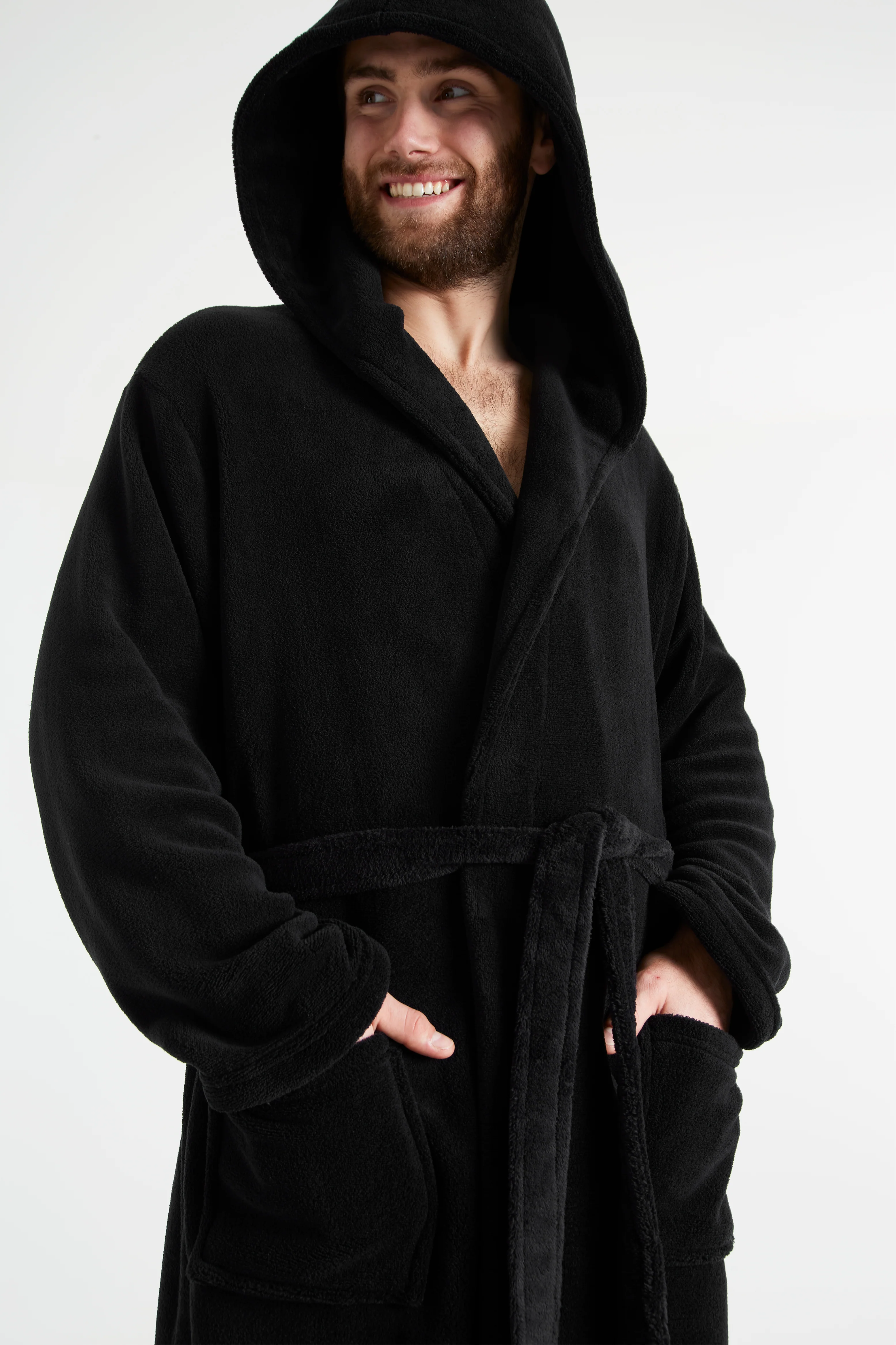 CityComfort Mens Dressing Gown, Shawl Collar or Hooded Bathrobe Super Soft Fleece Cosy Loungewear Adults Teens - Gifts for Him - Image 20