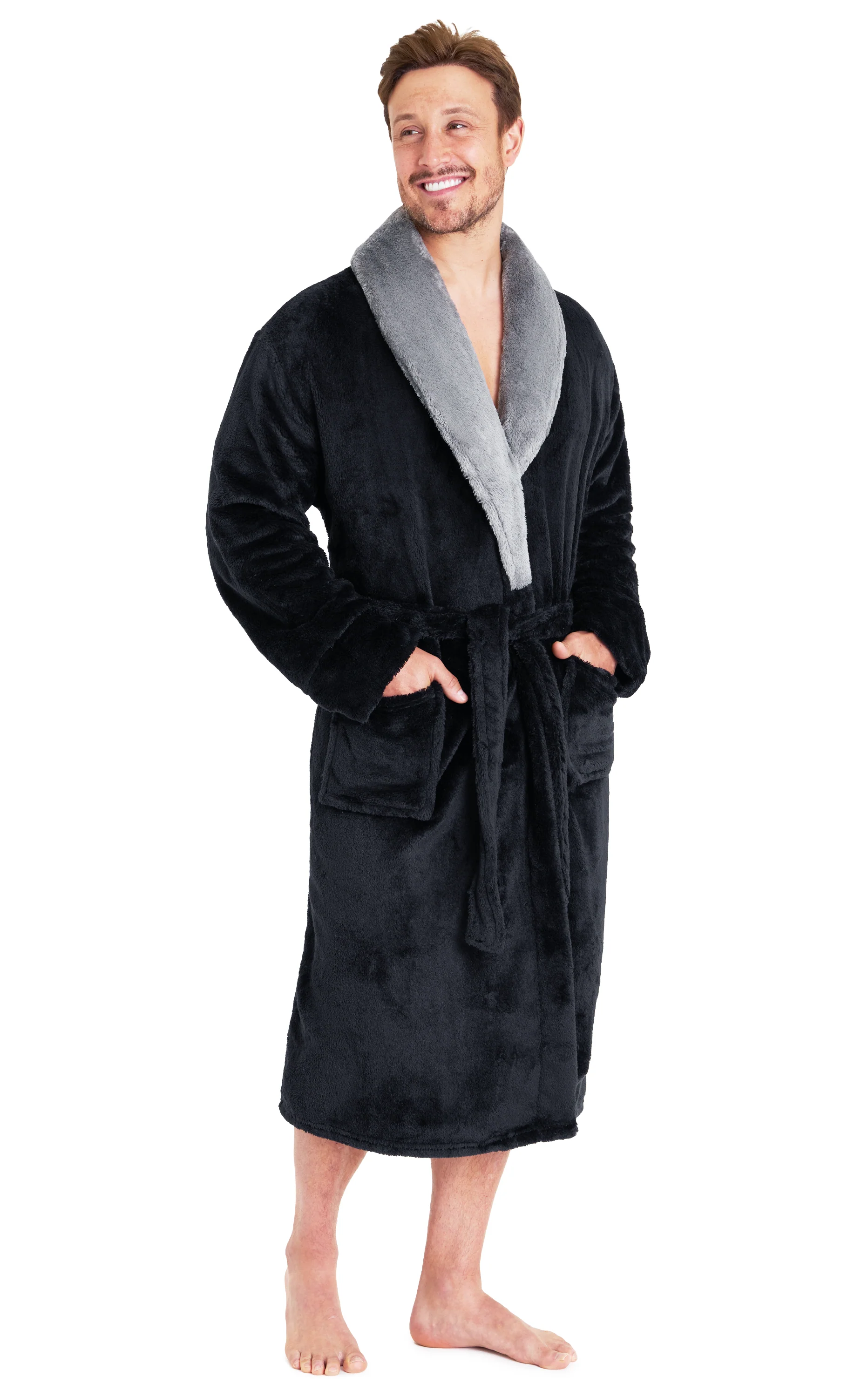 CityComfort Dressing Gown Mens Fleece Hooded Dressing Gowns