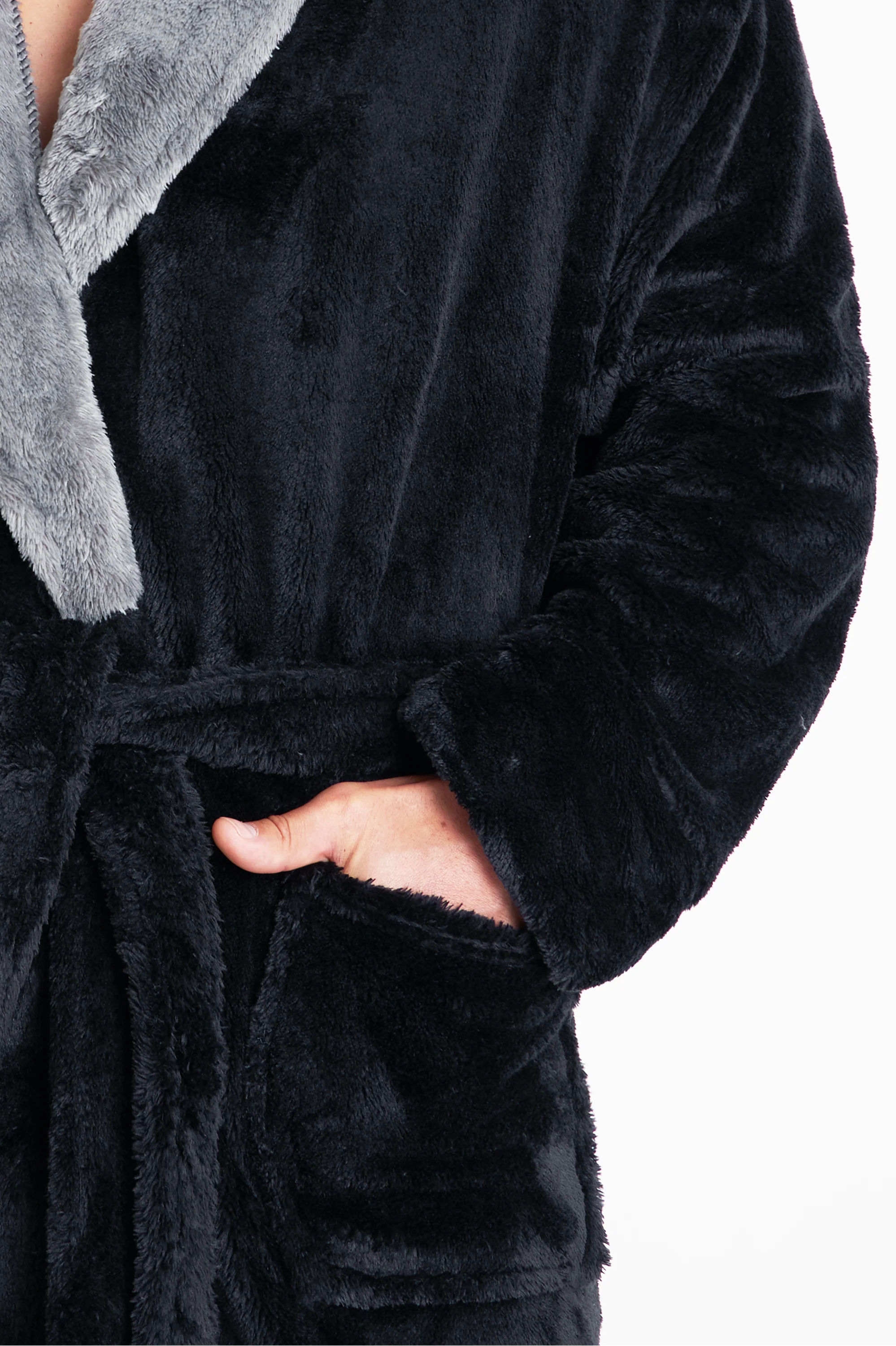 CityComfort Dressing Gown Mens Fleece Hooded Dressing Gowns - Image 5